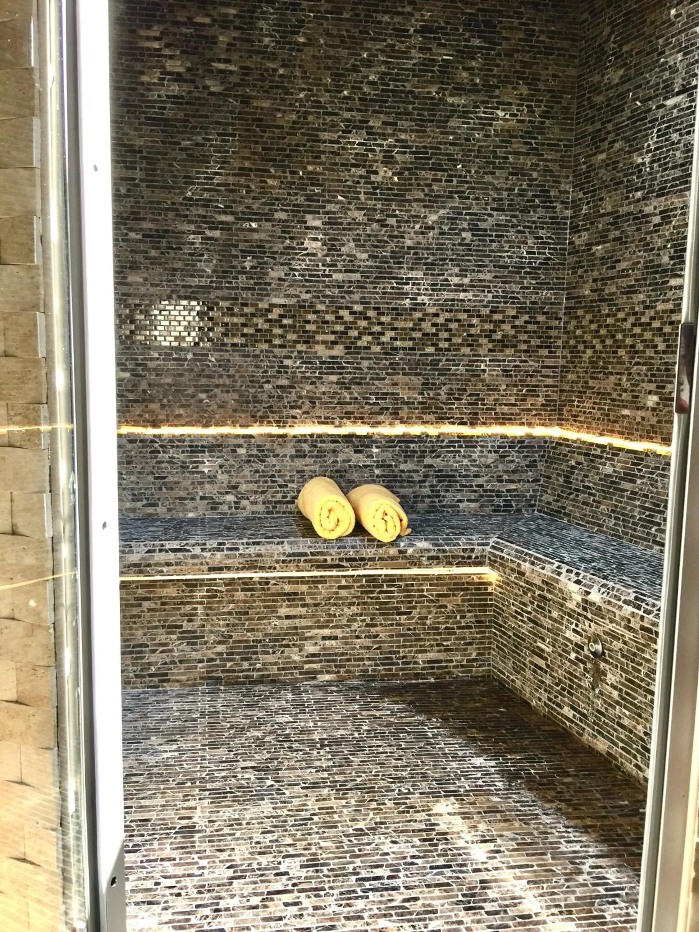 Steam room in Hotel DaVinci