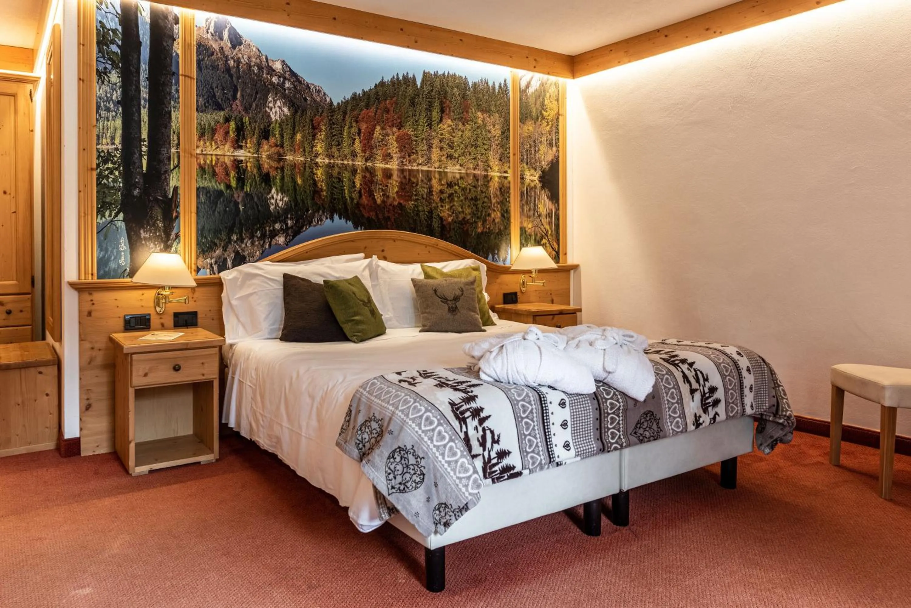 Bed in Hotel Caminetto