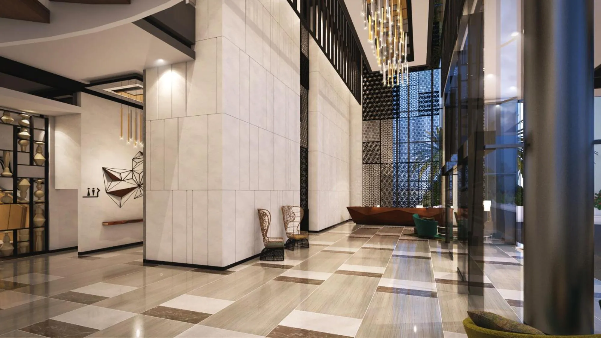 Lobby or reception in Novotel Karawang