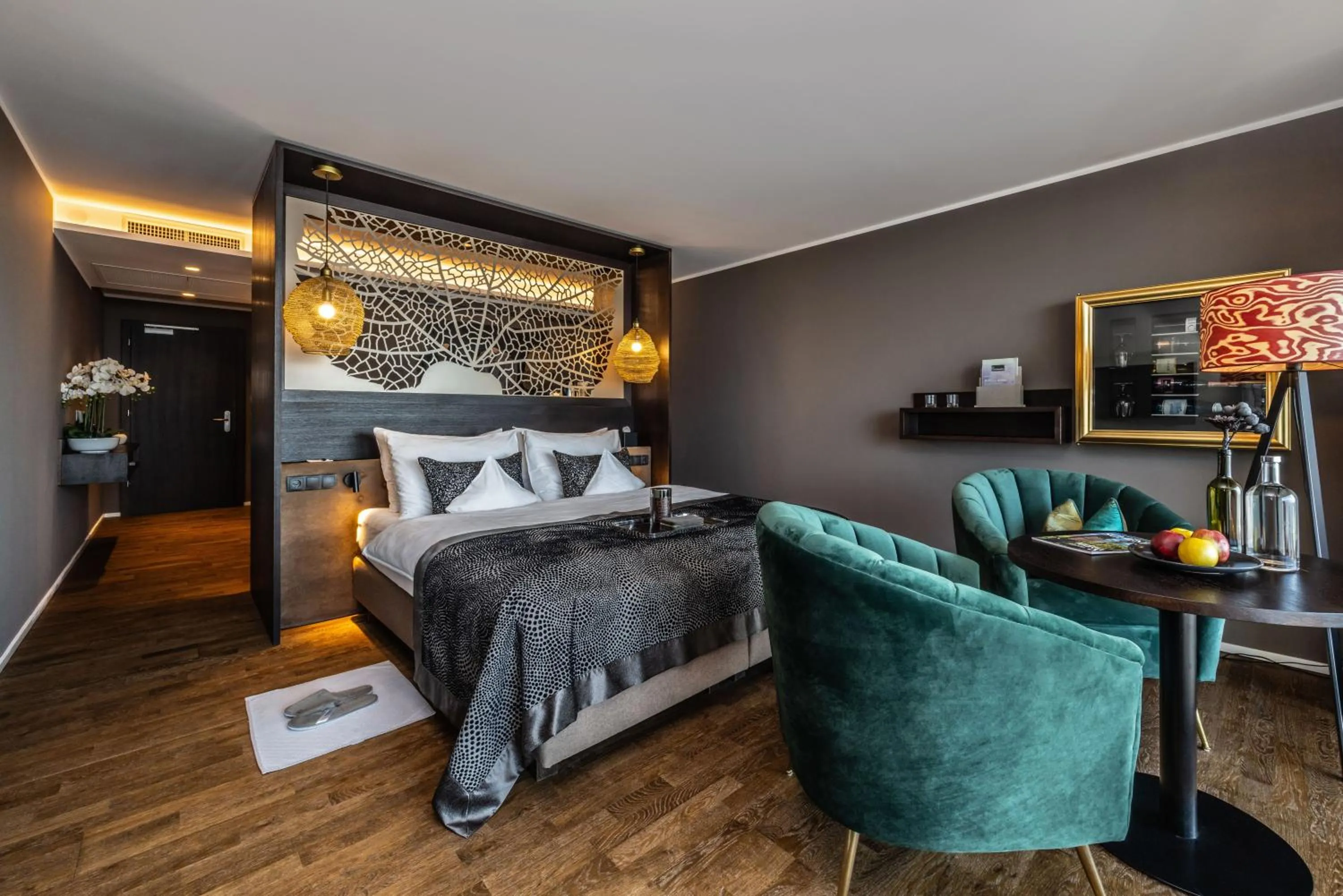 Bed in Hotel Der Weinmesser