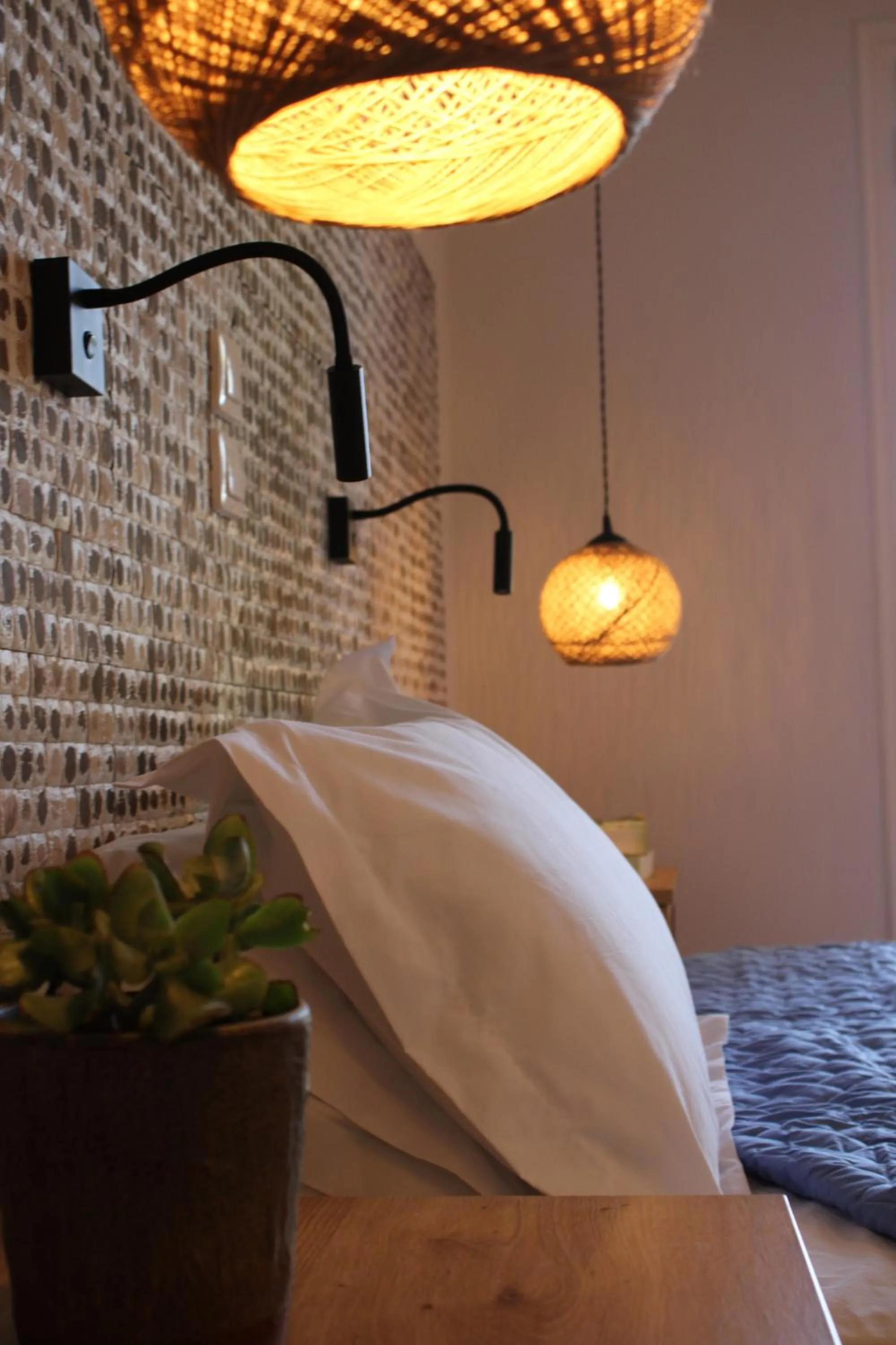 Bed in Dassia Beach Hotel