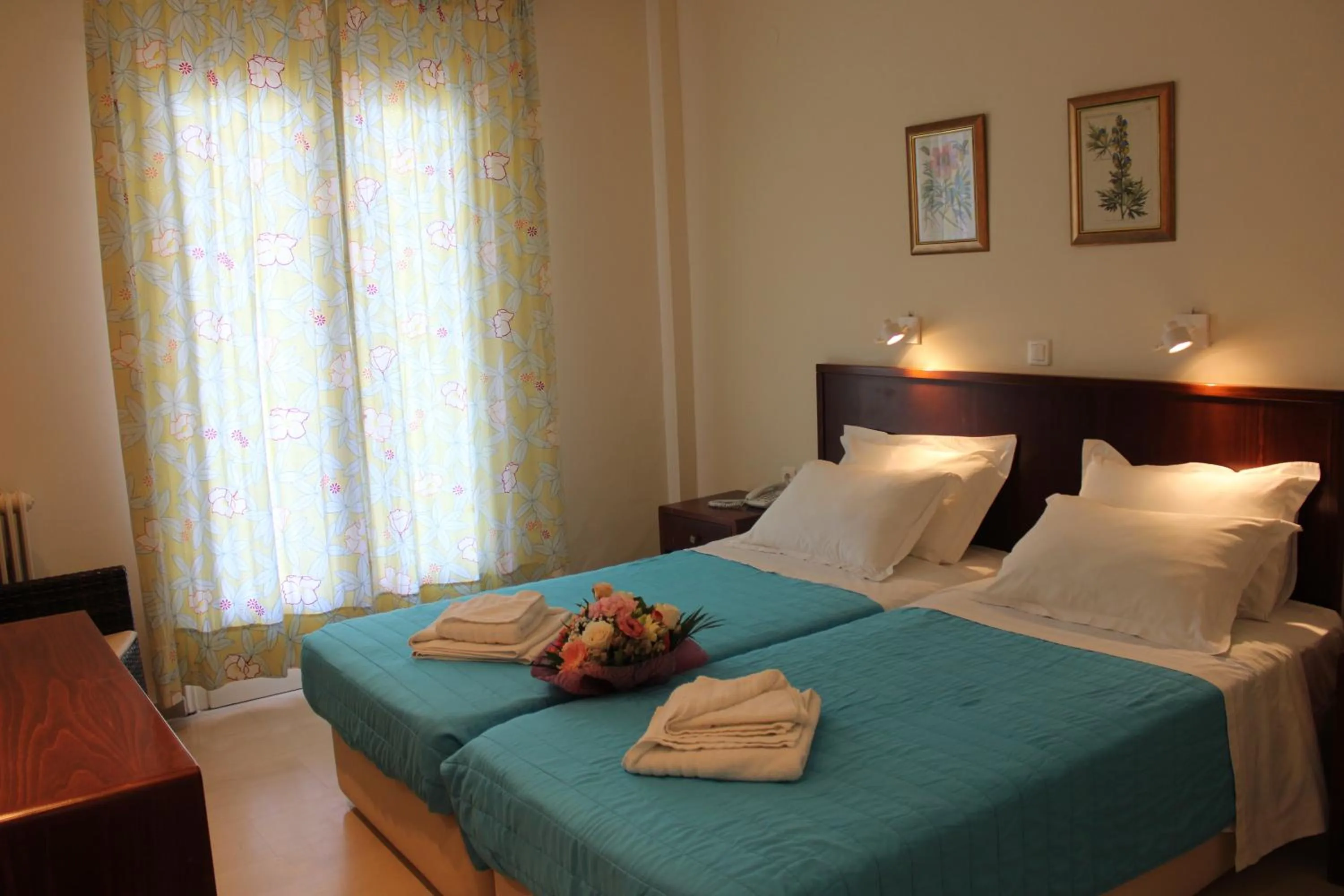 Bed in Dassia Beach Hotel