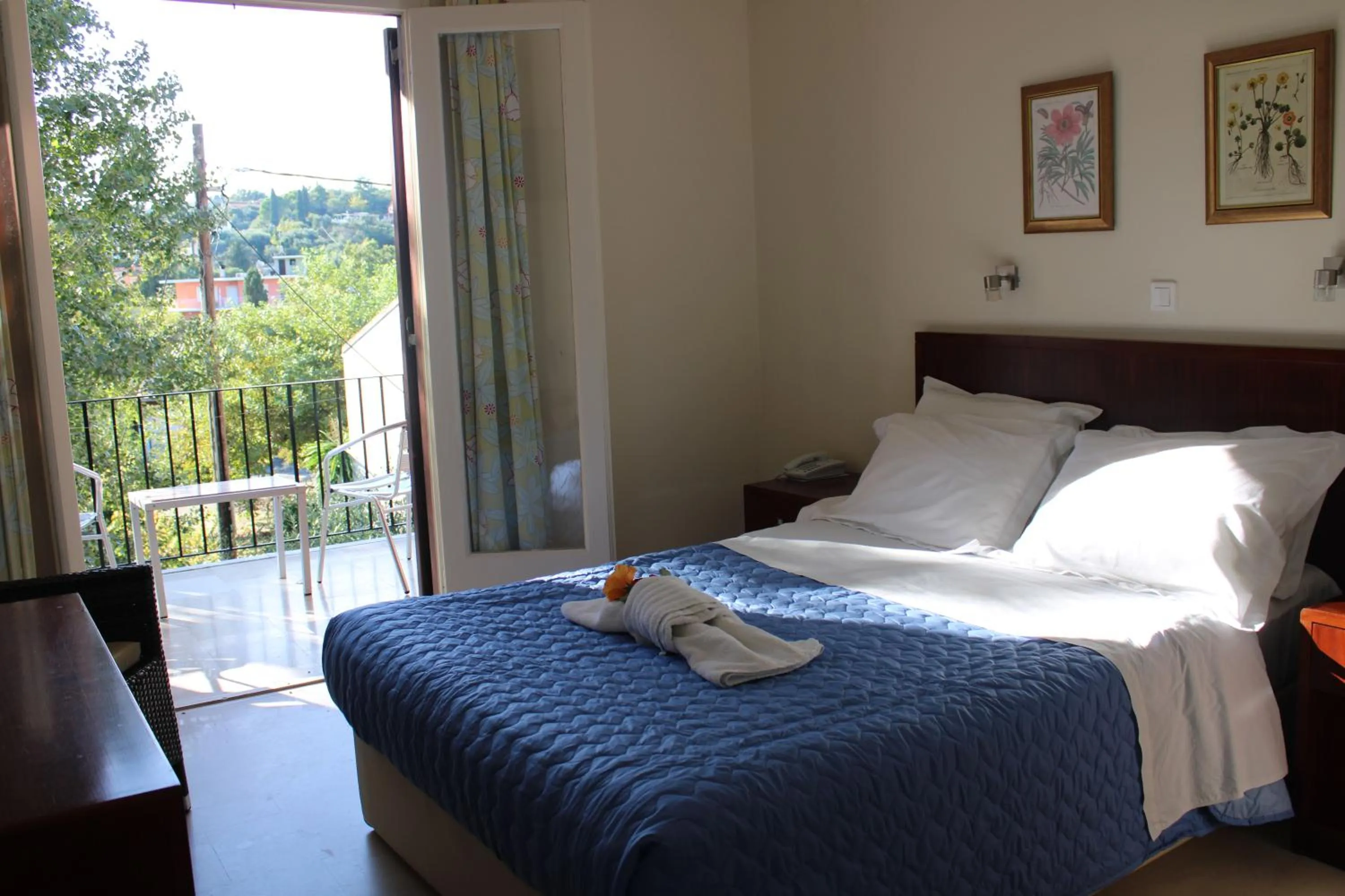 Bed in Dassia Beach Hotel