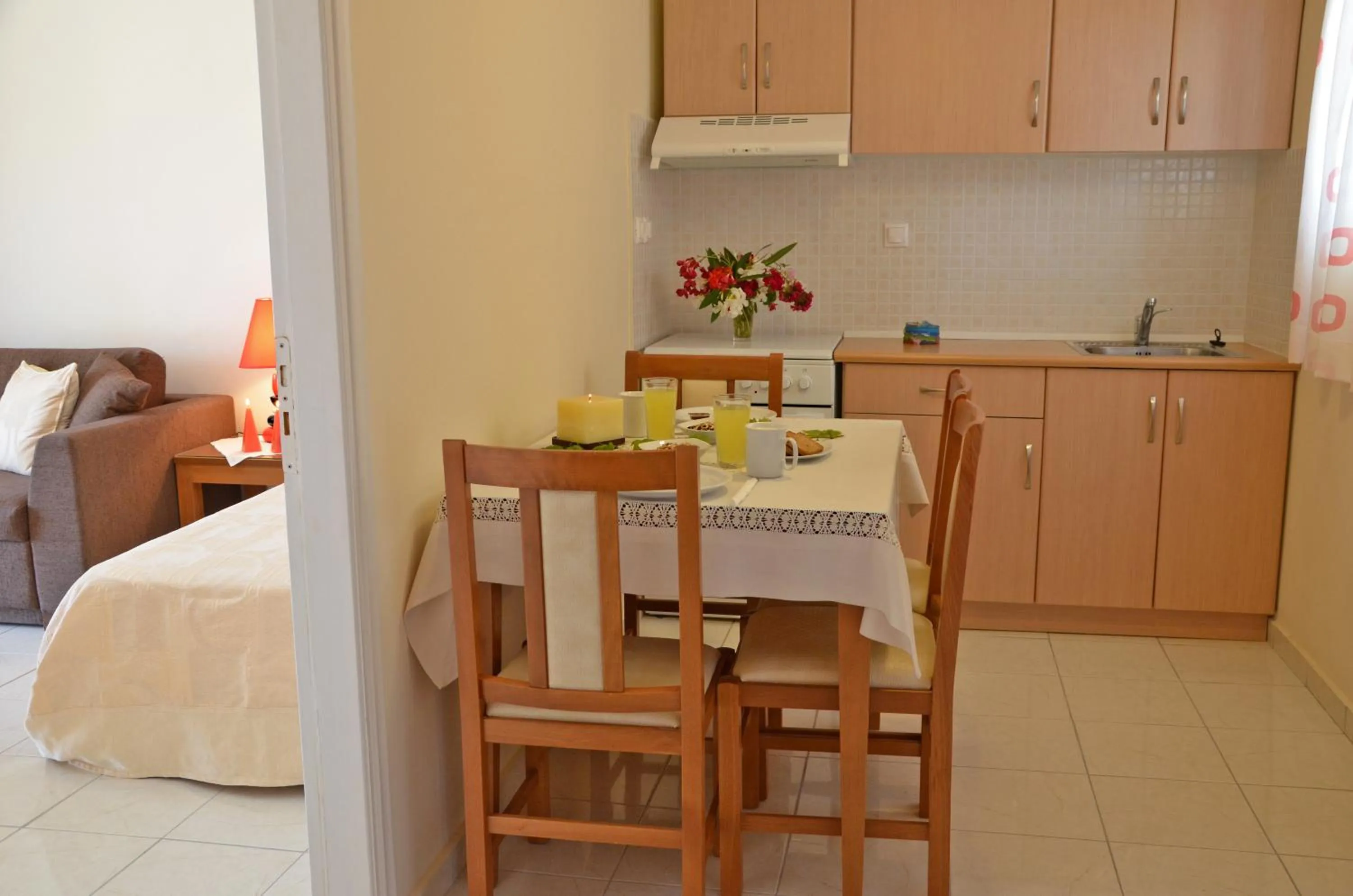 Kitchen or kitchenette in Elea Hotel Apartments and Villas