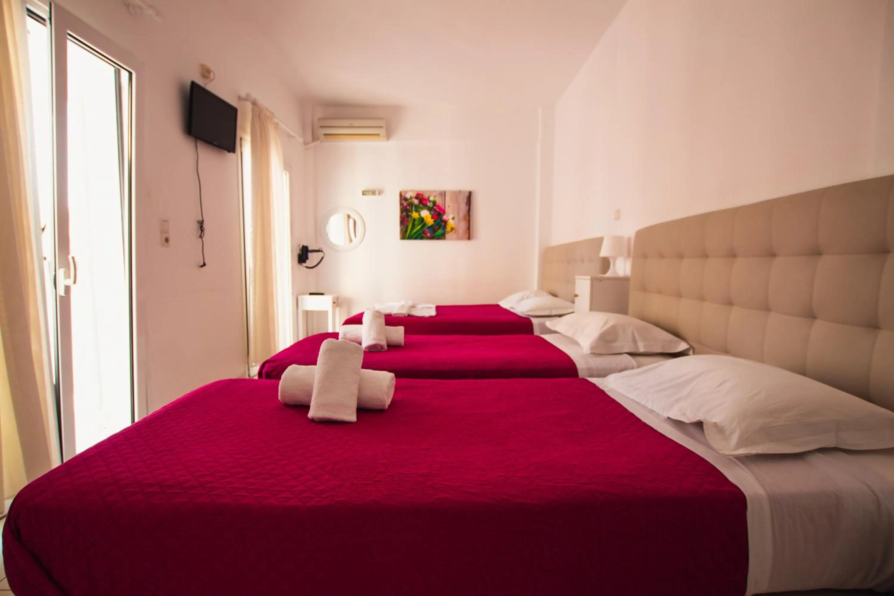 Bed in Pension Ptolemeos