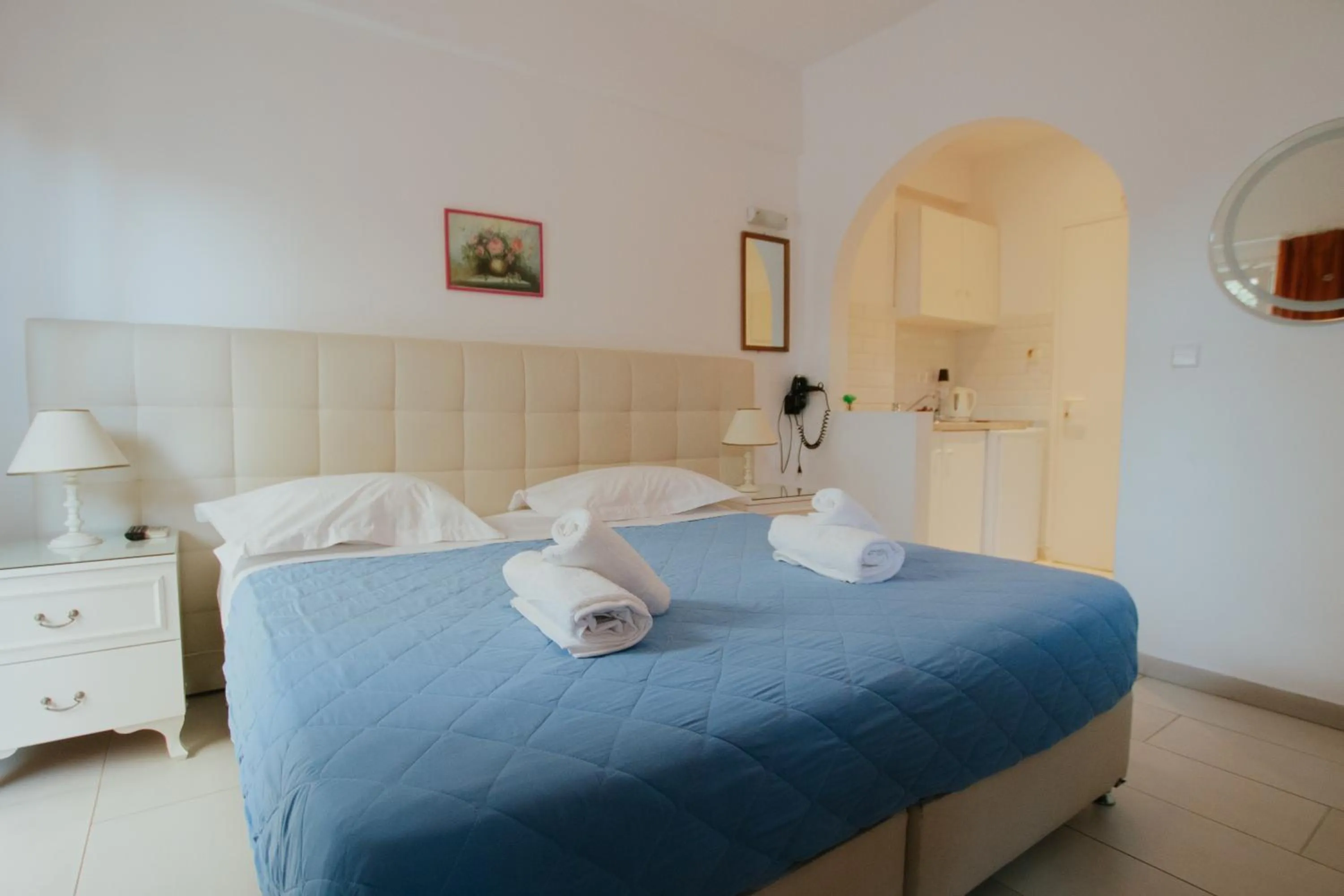 Bed in Pension Ptolemeos