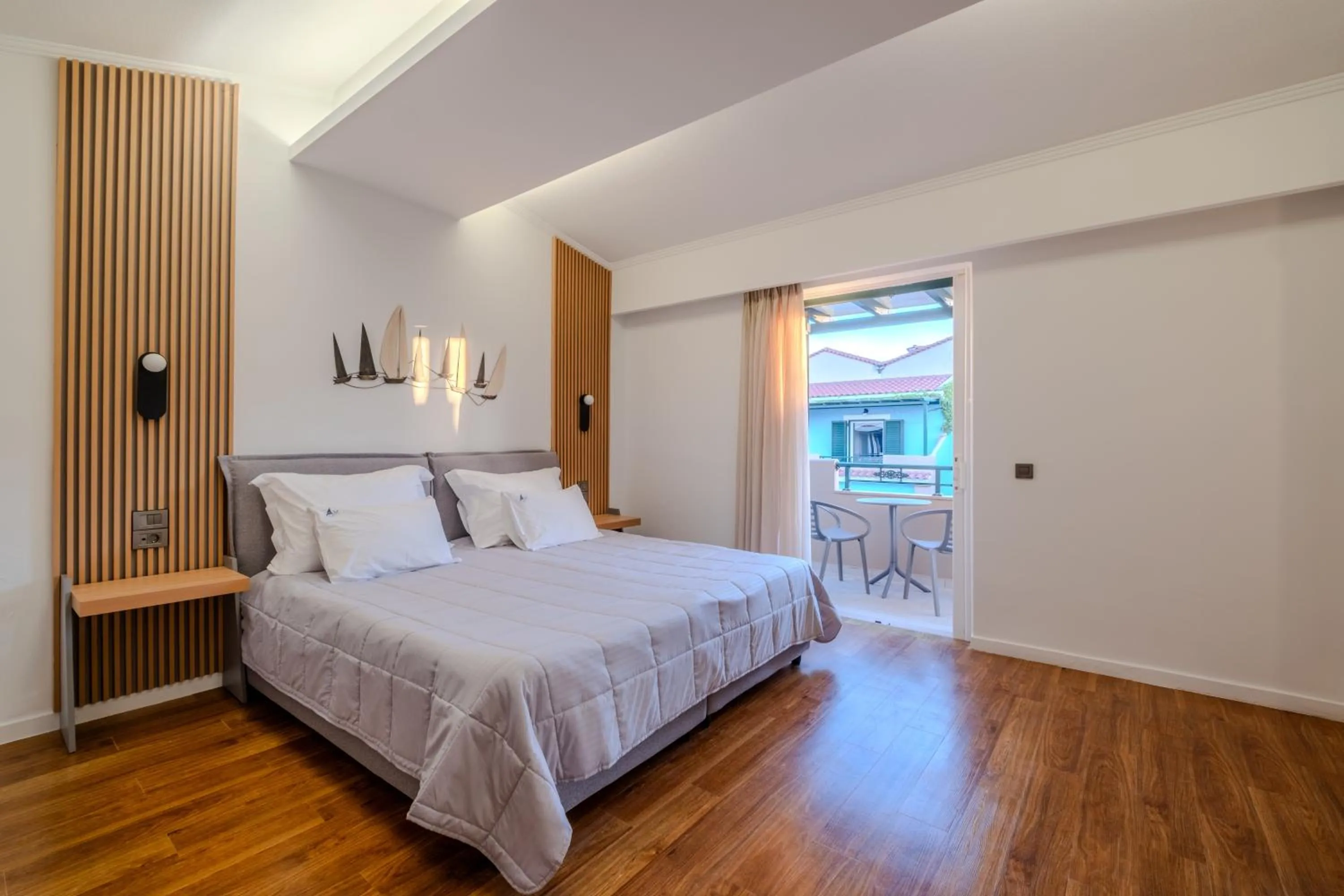 Bed in Mediterranean Beach Resort