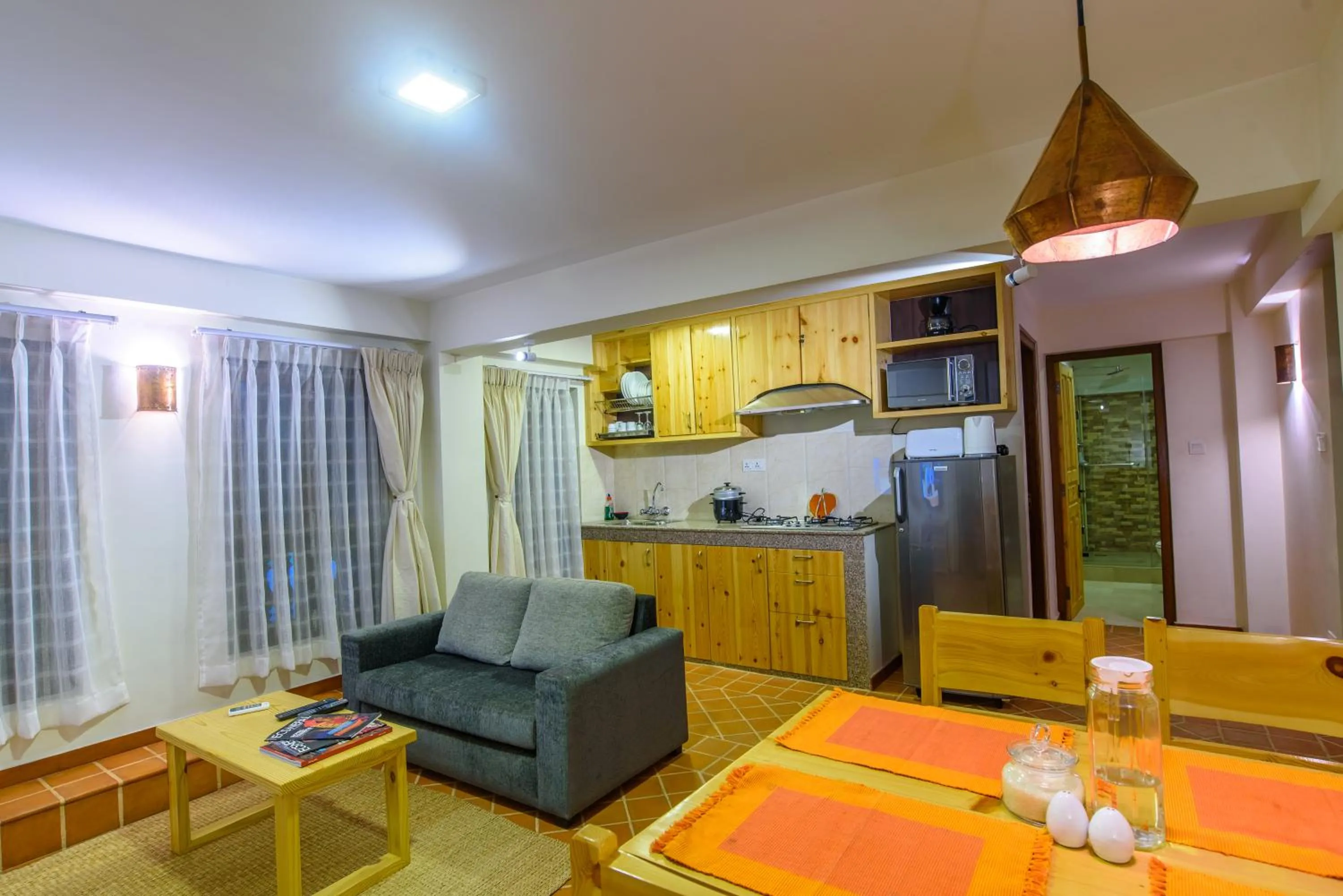 Kitchen or kitchenette in Hotel Timila