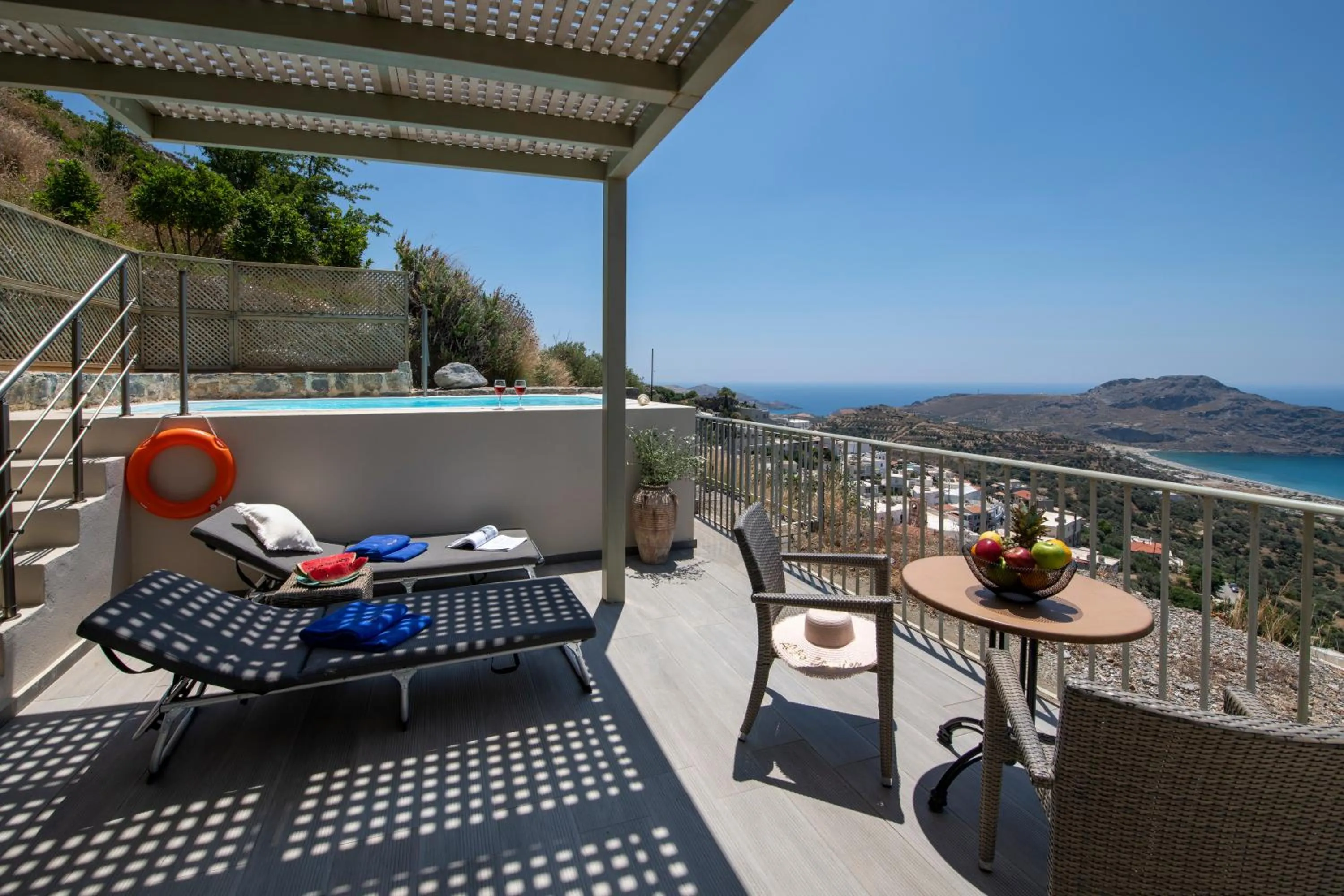 Patio in Stefanos Village Hotel