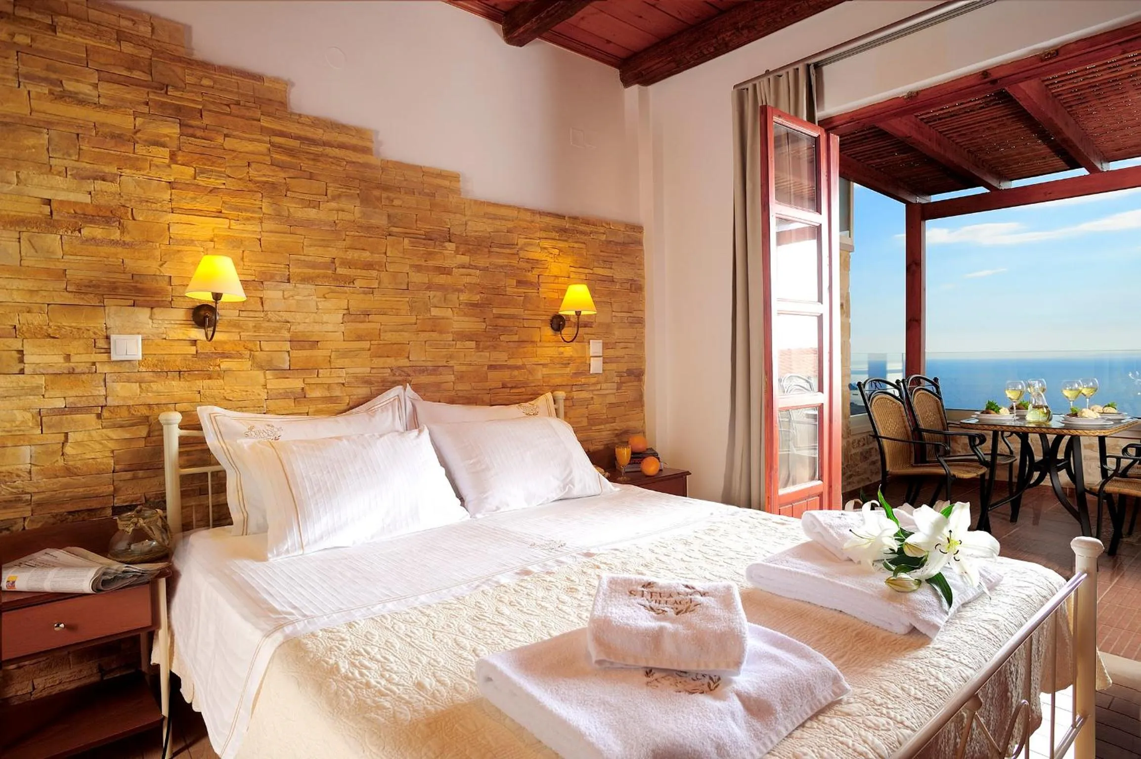 Bedroom, Bed in Stefanos Village Hotel