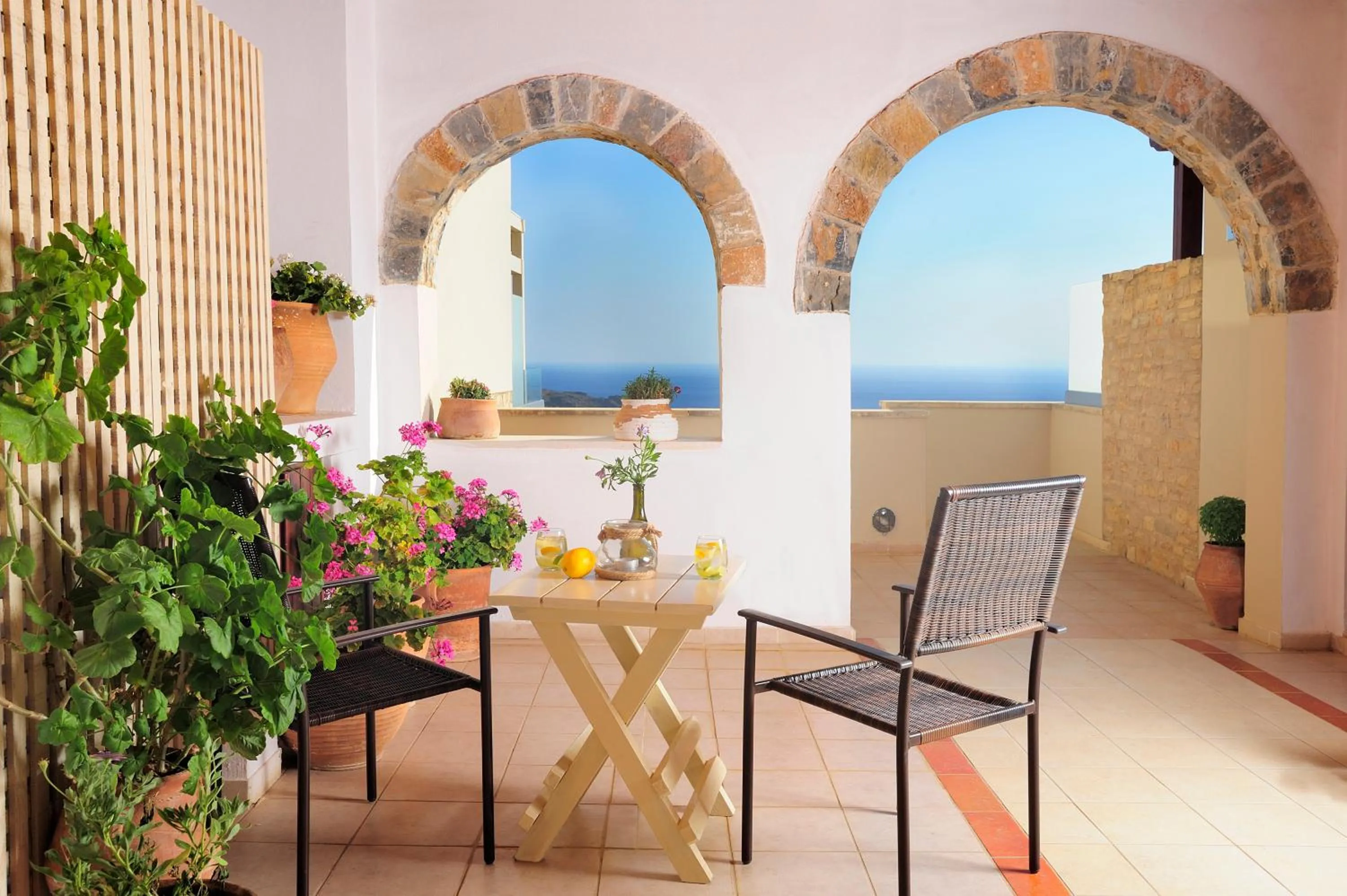 Balcony/Terrace in Stefanos Village Hotel