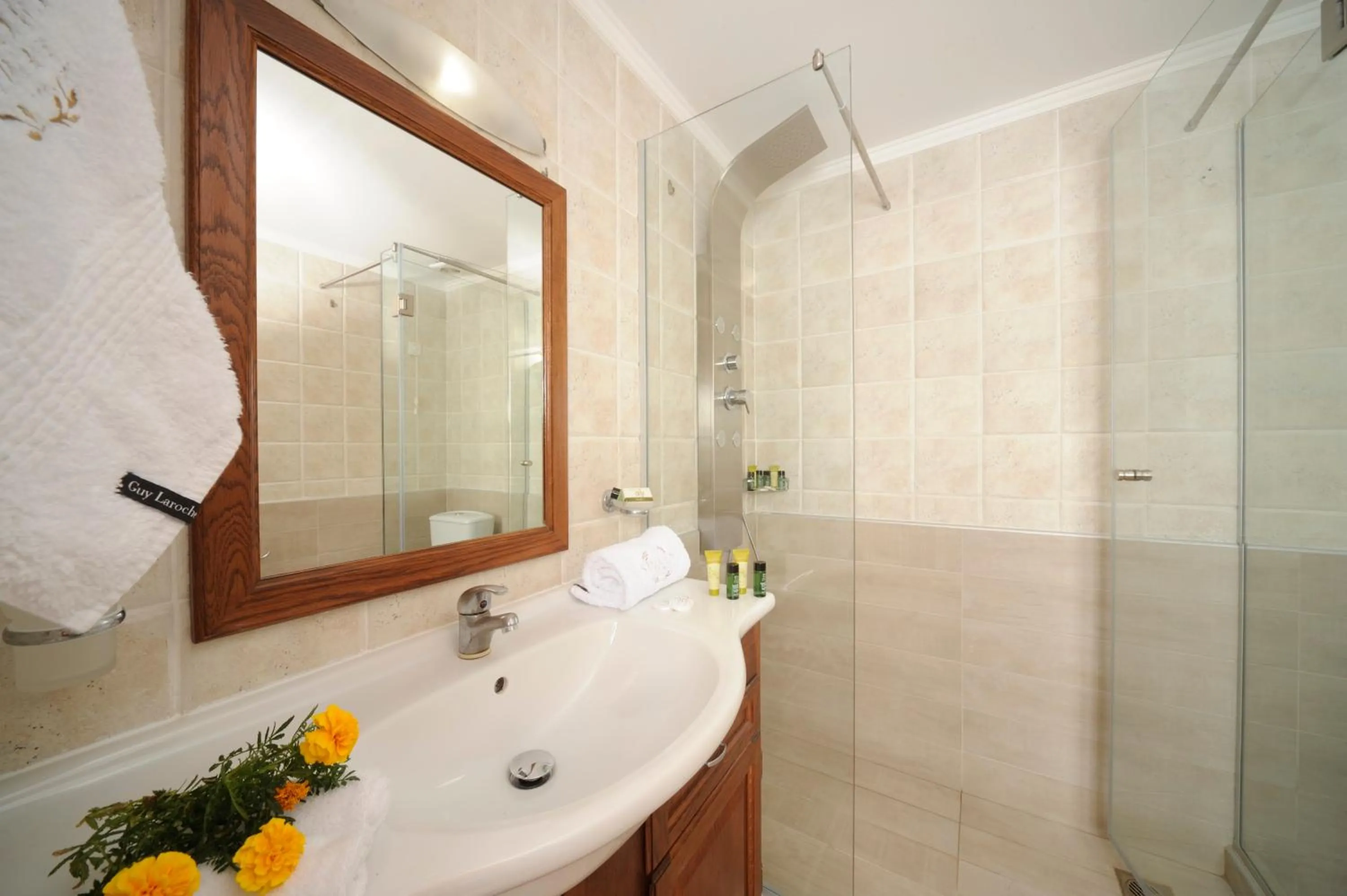 Shower in Stefanos Village Hotel