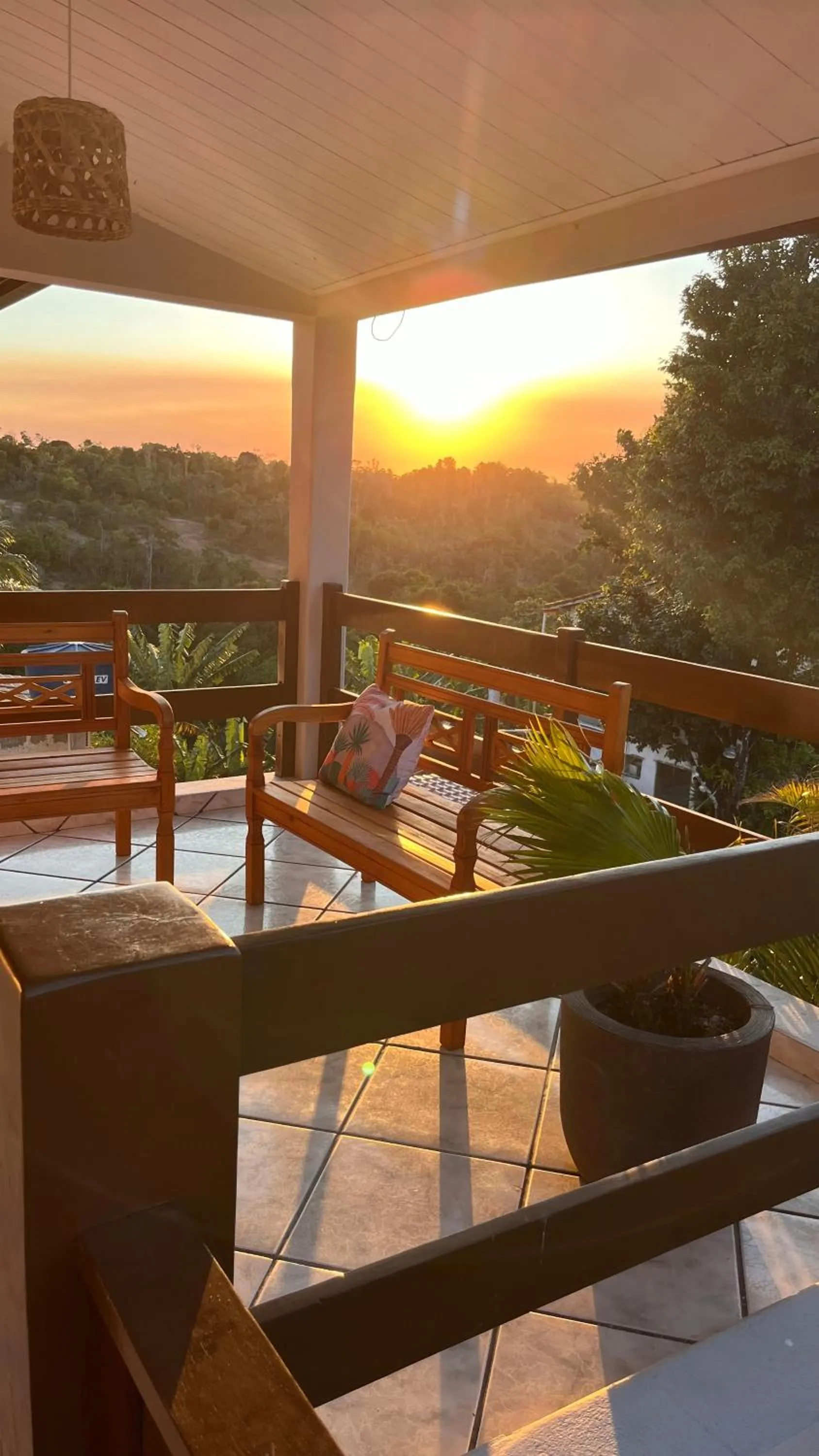 Seating area in Pousada Encantos de Arraial
