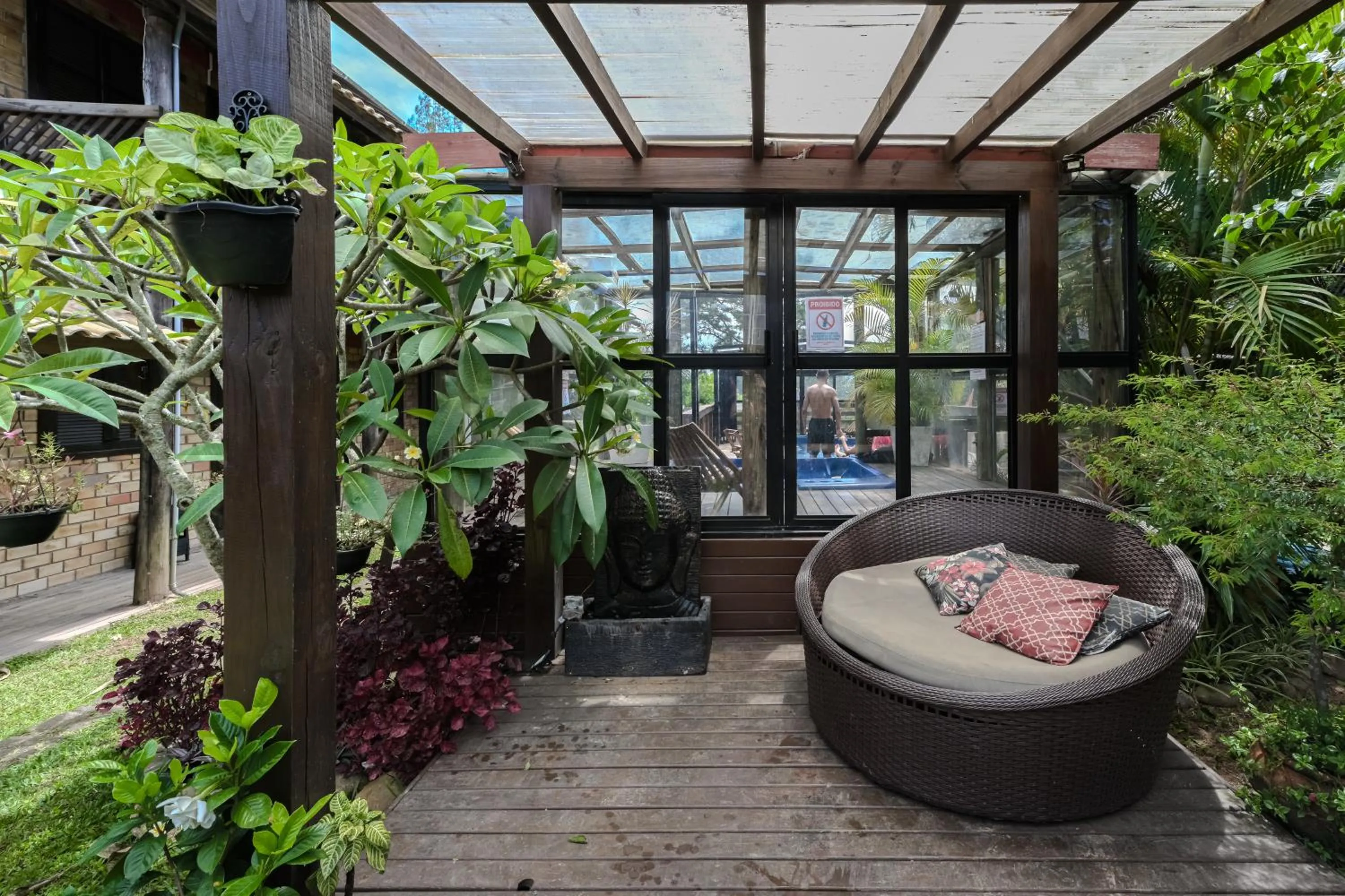 Seating area in Hotel Praia Do Rosa