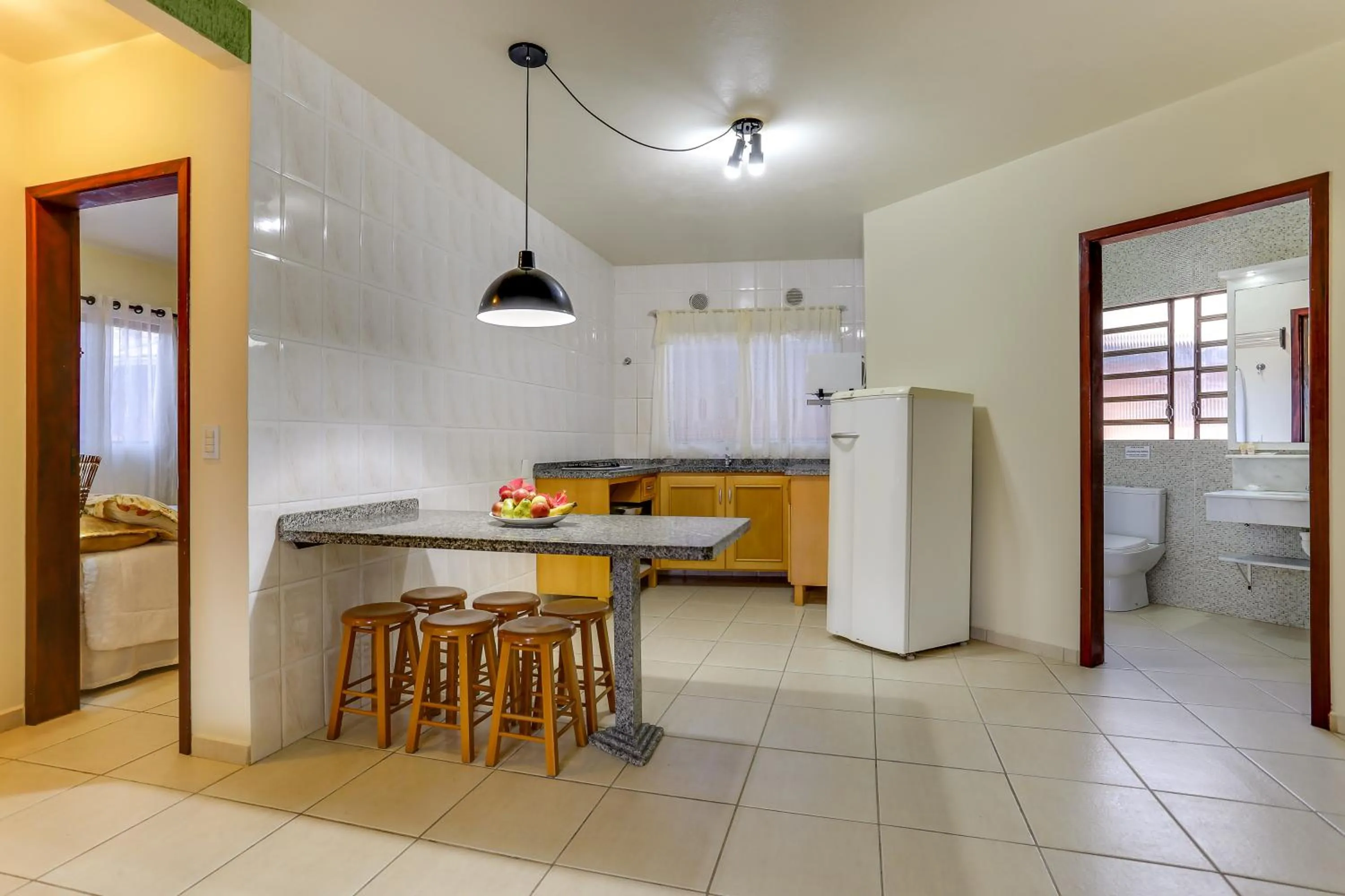 Kitchen or kitchenette in Pousada Barra Mar