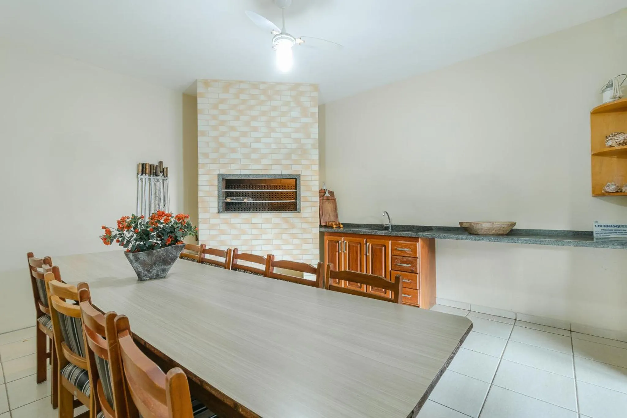 BBQ facilities in Pousada Barra Mar