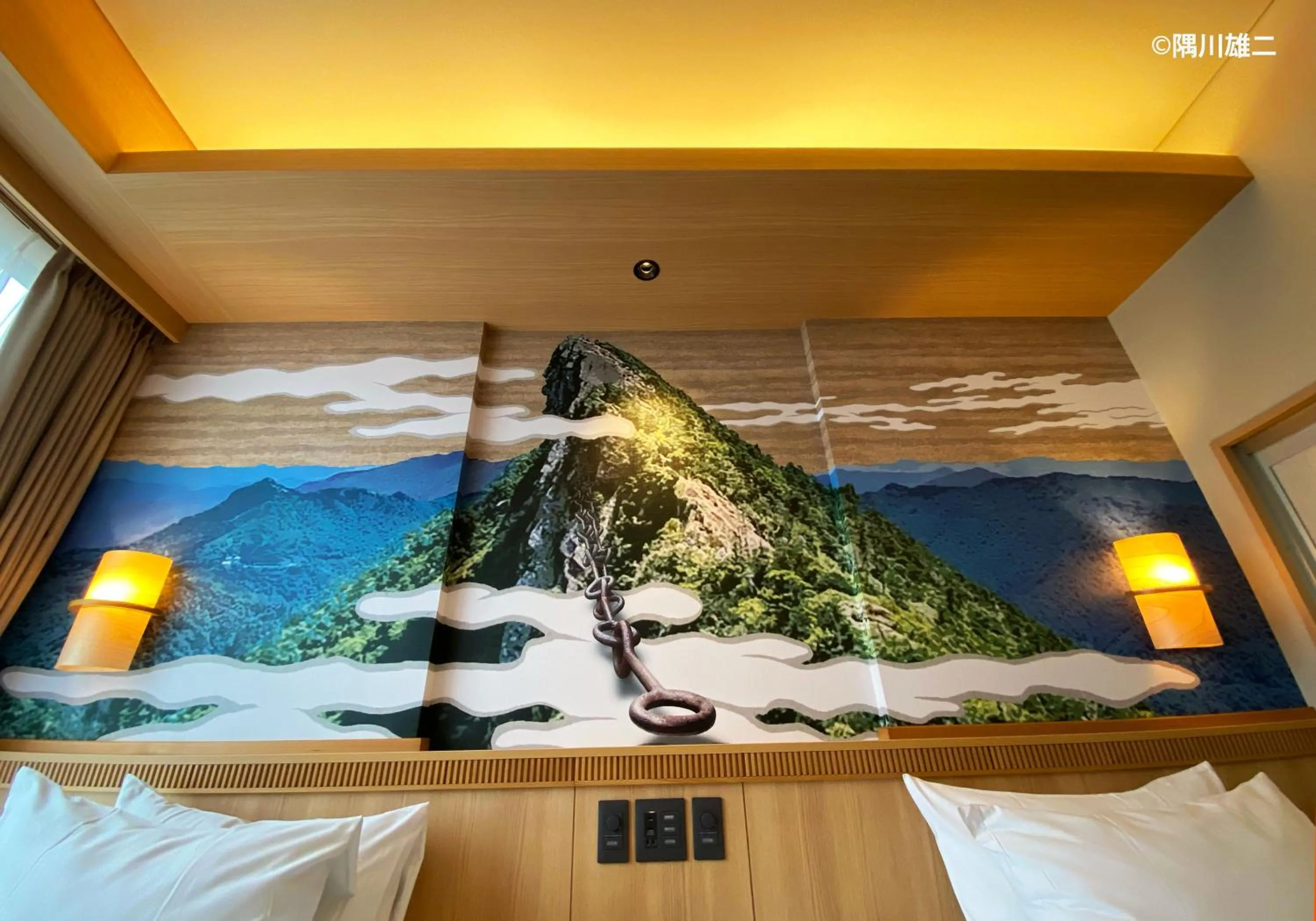 Decorative detail, Bed in Kowakuen Haruka