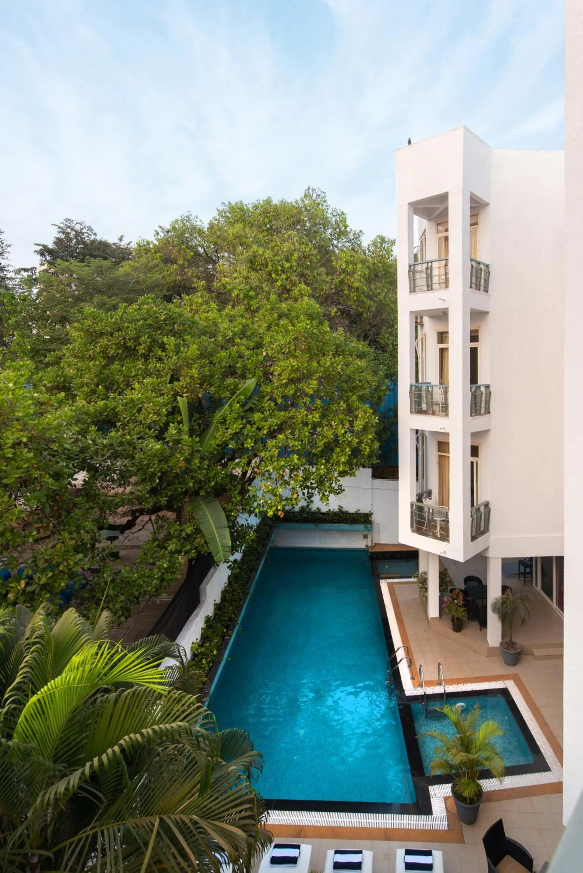 Swimming pool, Pool View in Living Room by Seasons, Goa