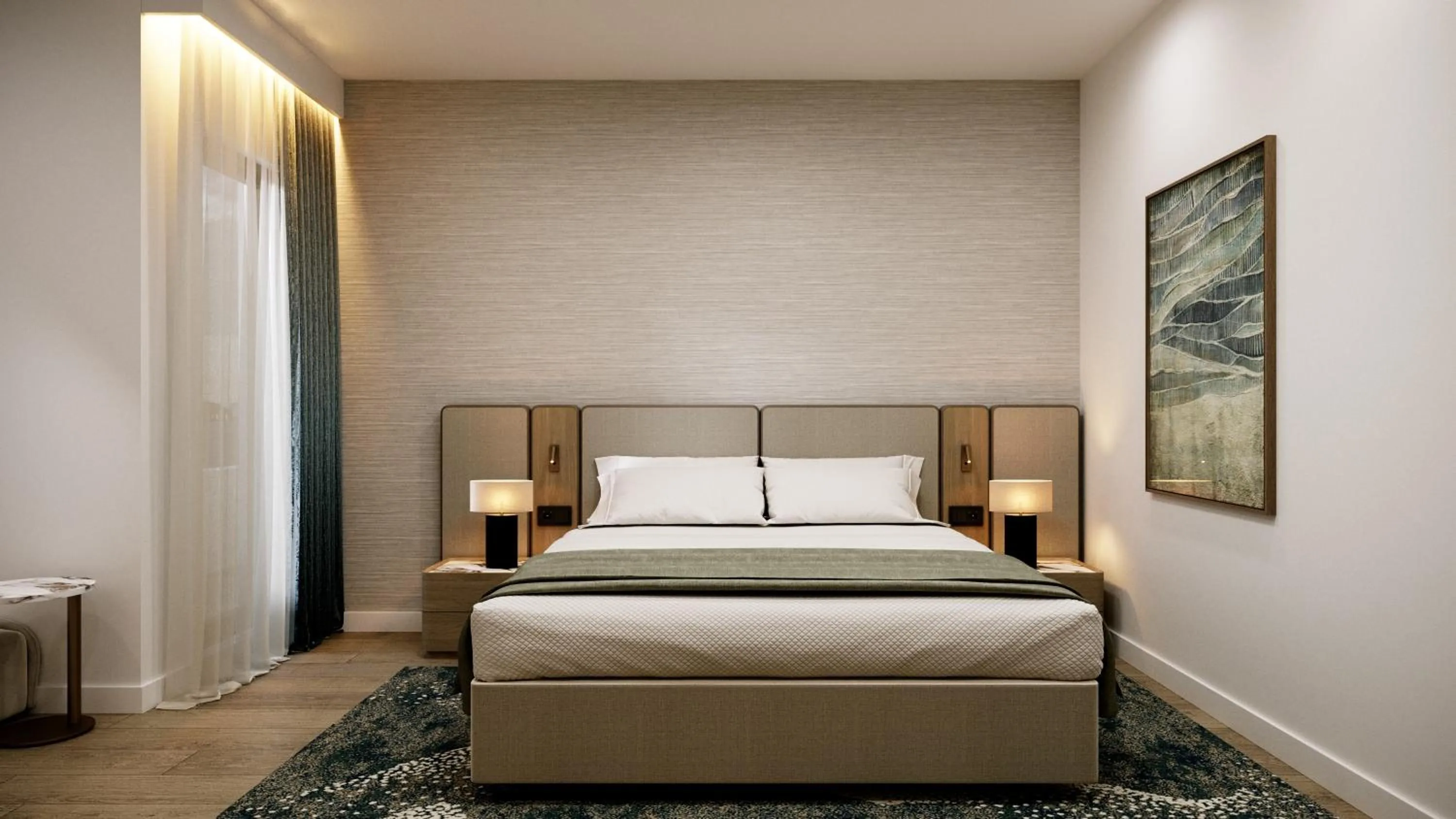 Bed in Hotel Harmony by Aycon