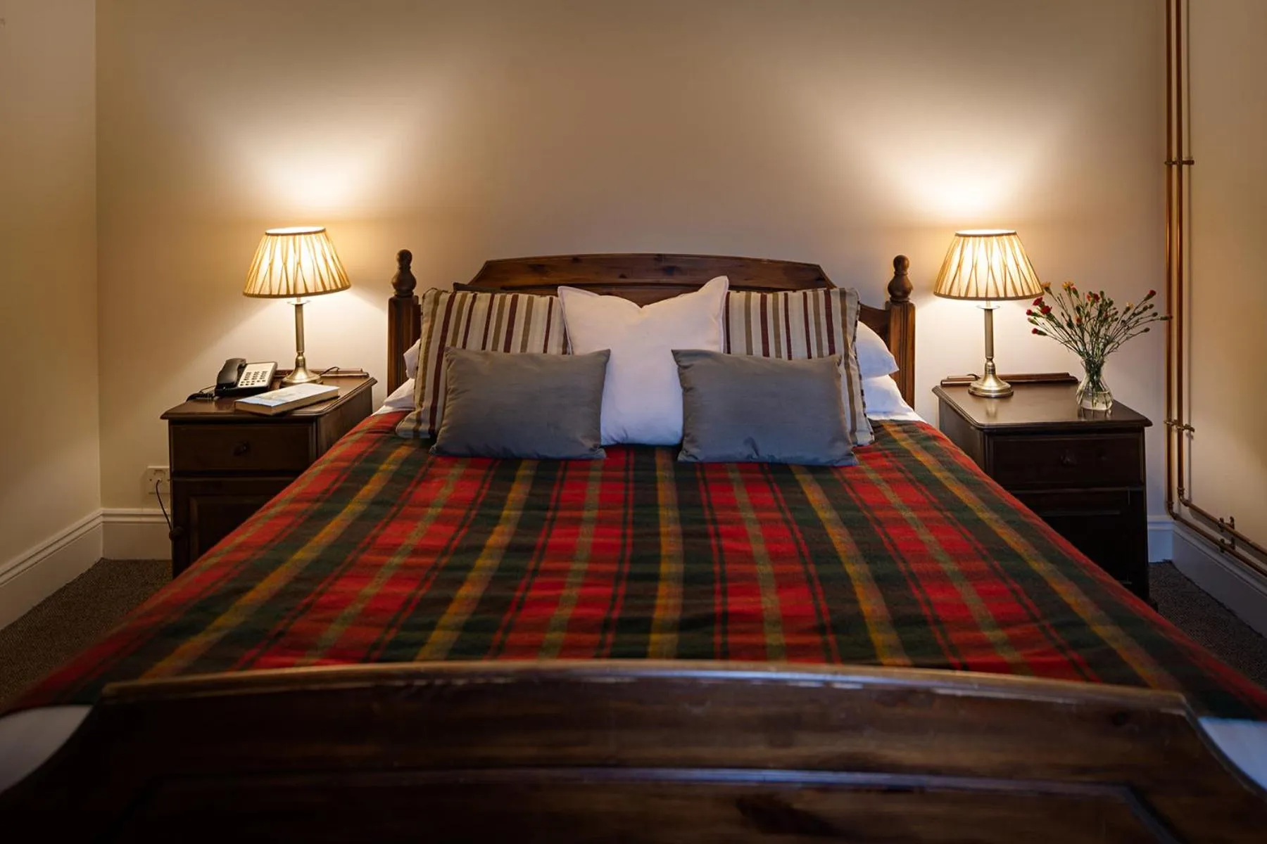 Bed in The Royal Oak Exmoor