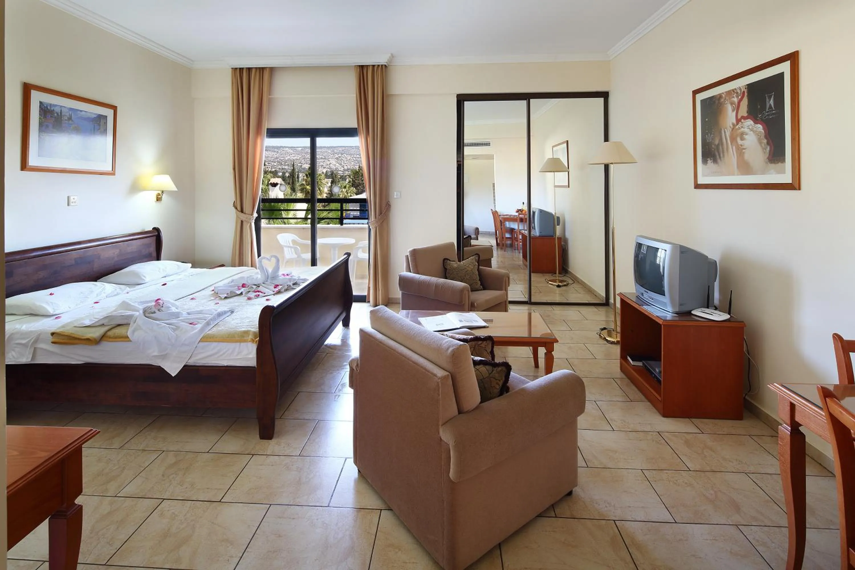 Living room in Panareti Coral Bay Villas