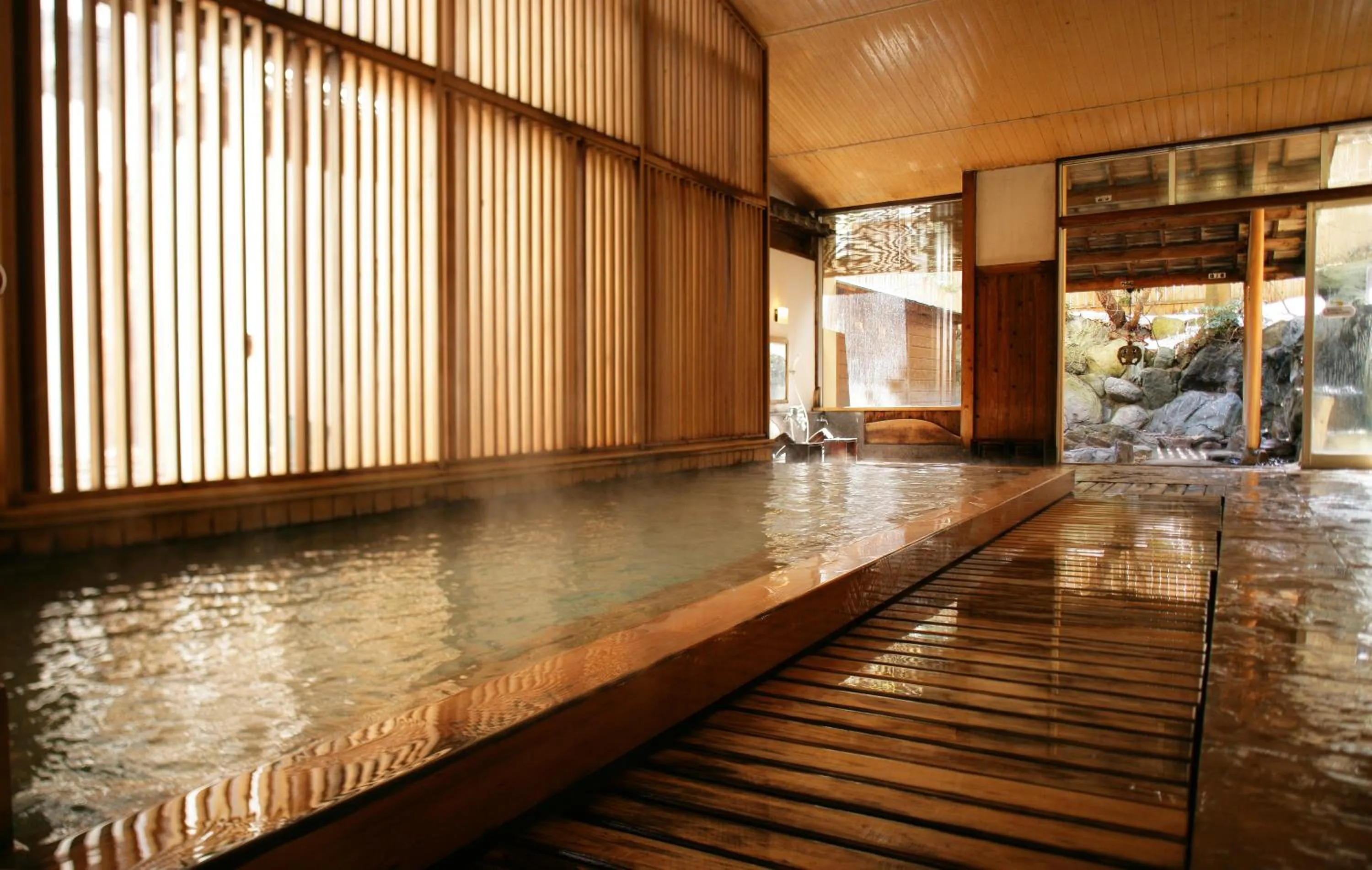 Hot Spring Bath in Ryokan Tanigawa