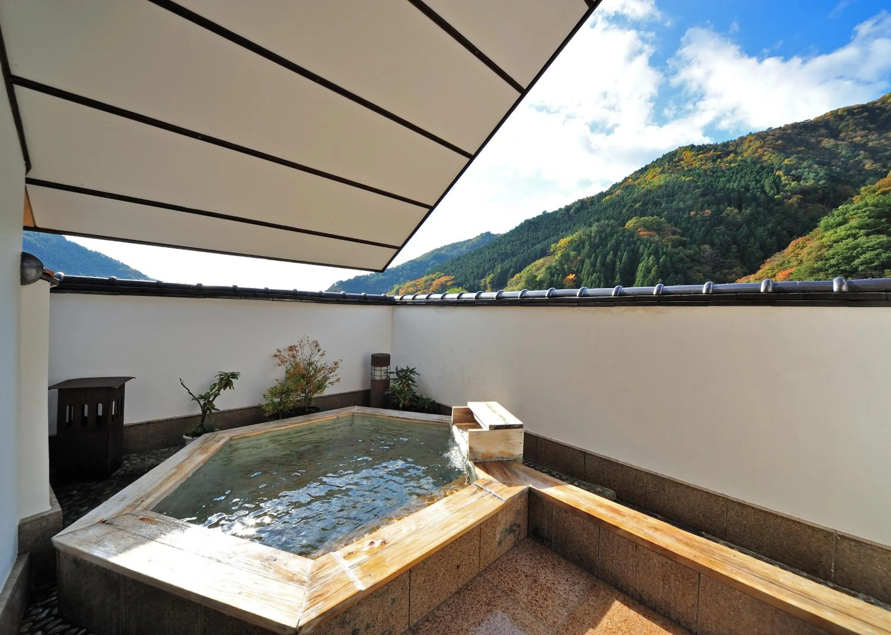 Hot Spring Bath in Ryokan Tanigawa