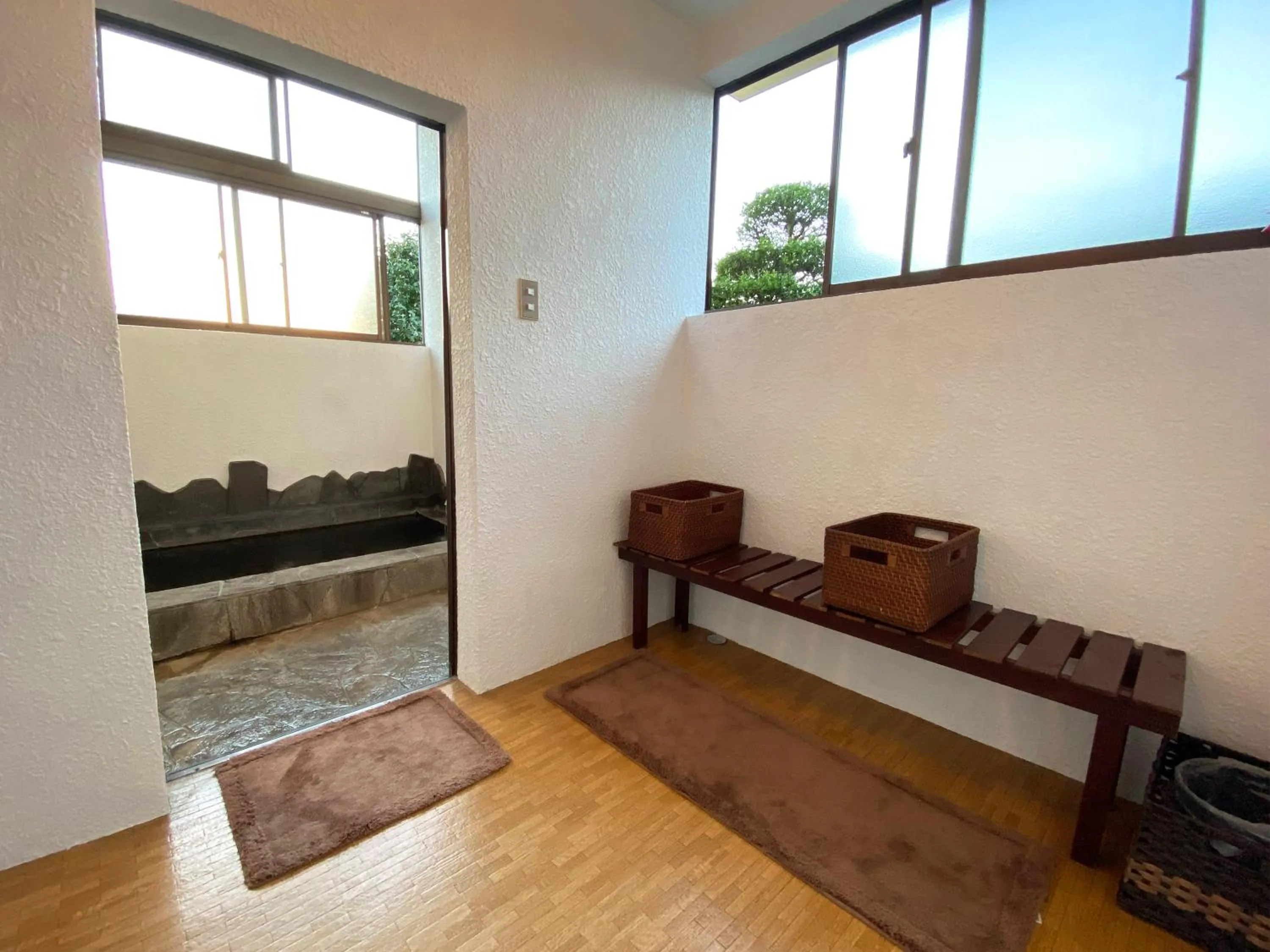 Hot Spring Bath in Yufuin Onsen Hasuwa Inn