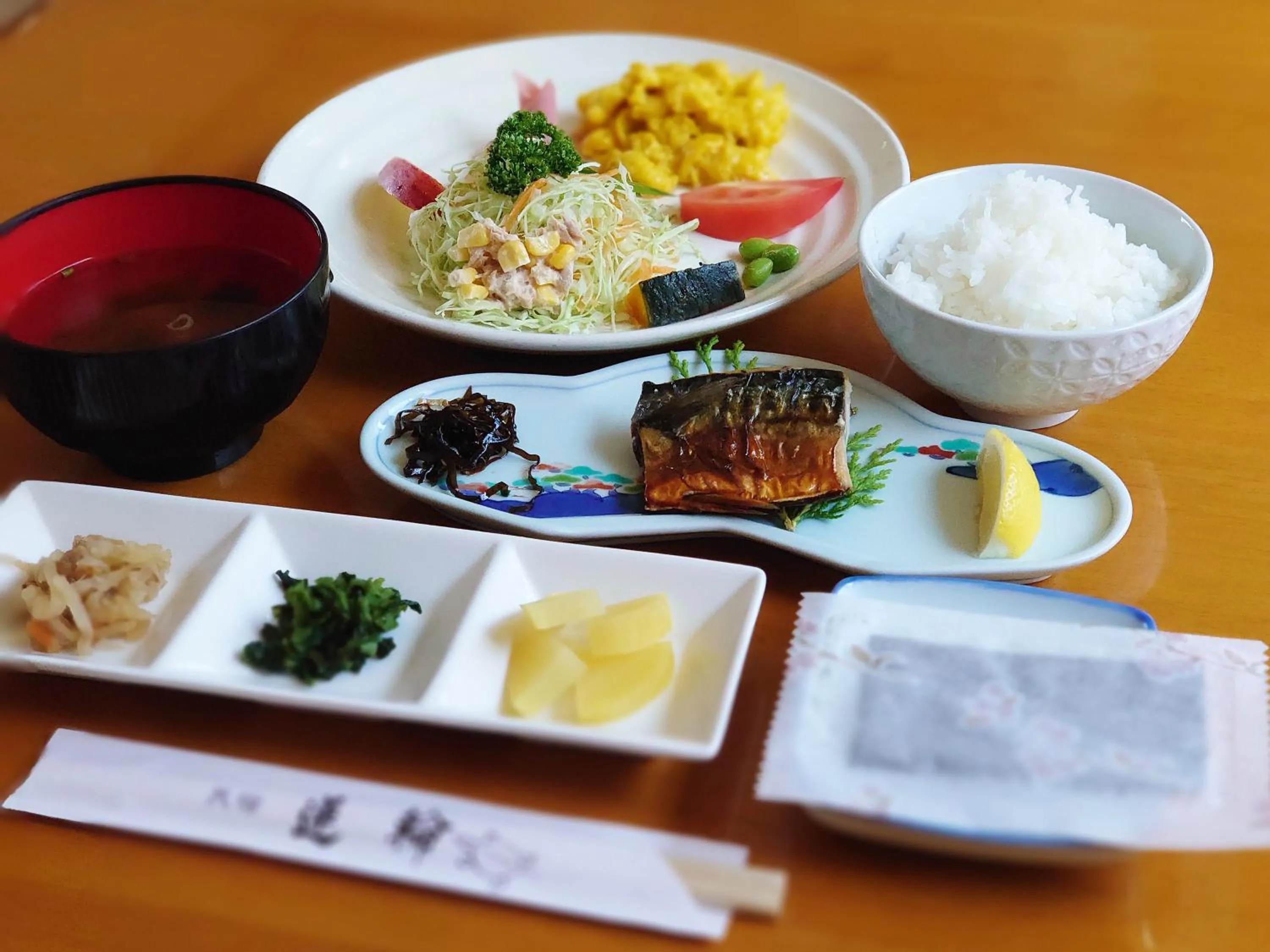 Asian breakfast in Yufuin Onsen Hasuwa Inn