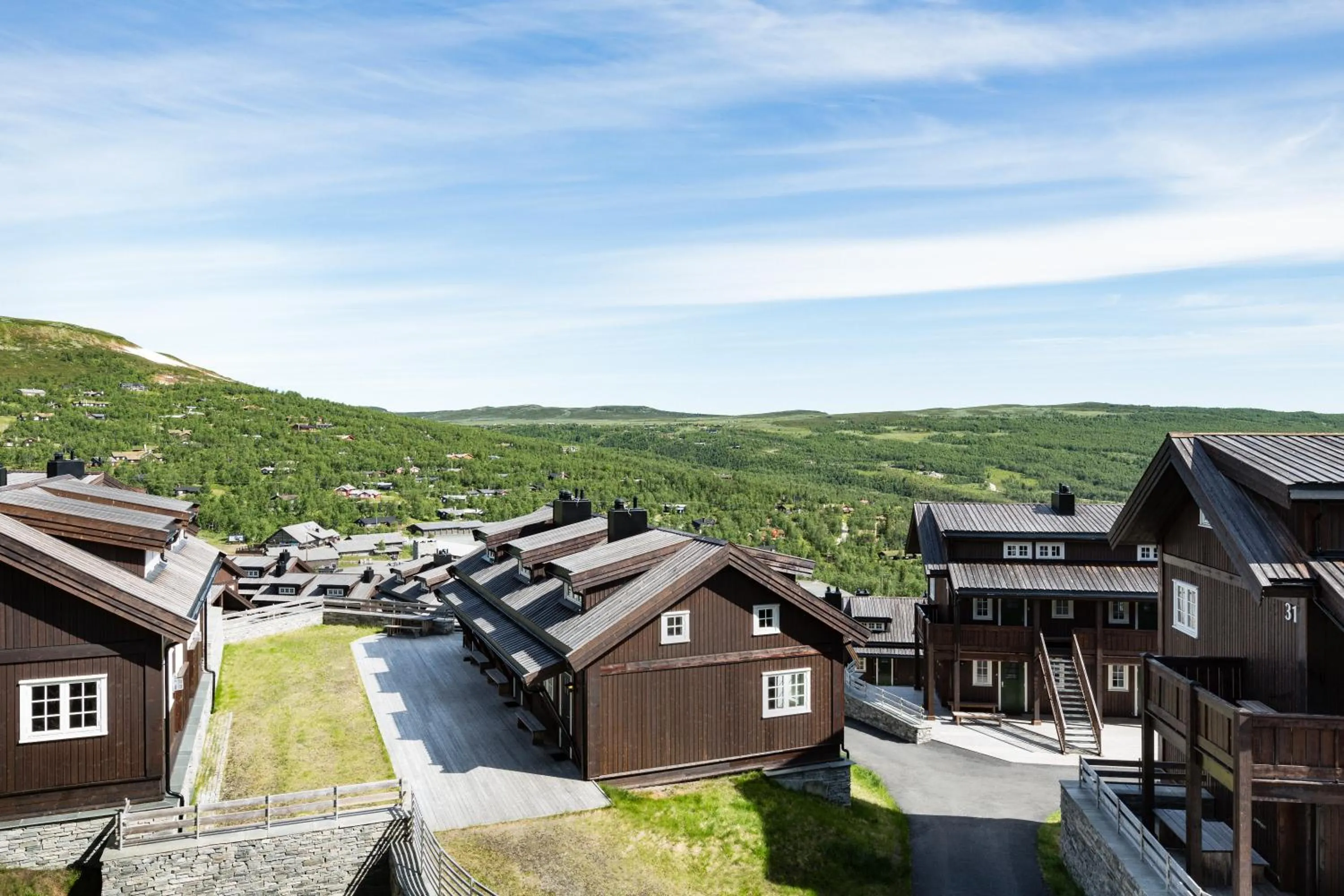 Inner courtyard view in Havsdalsgrenda Geilo Apartments