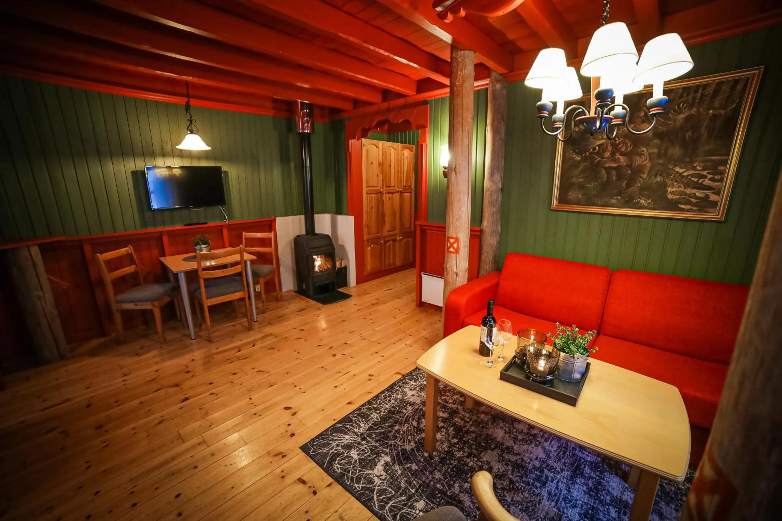 Living room in Vesterland Feriepark Hytter, hotell og leikeland