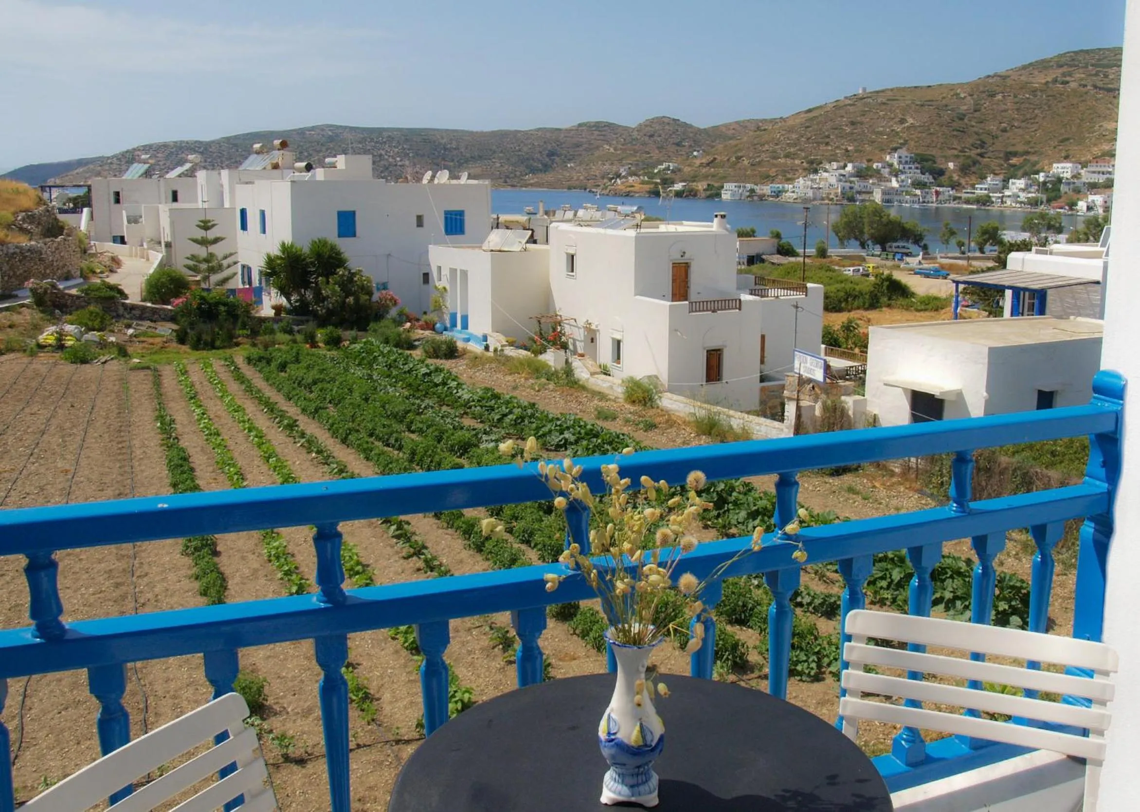 Balcony/Terrace in Pension Sofia Amorgos-Katapola