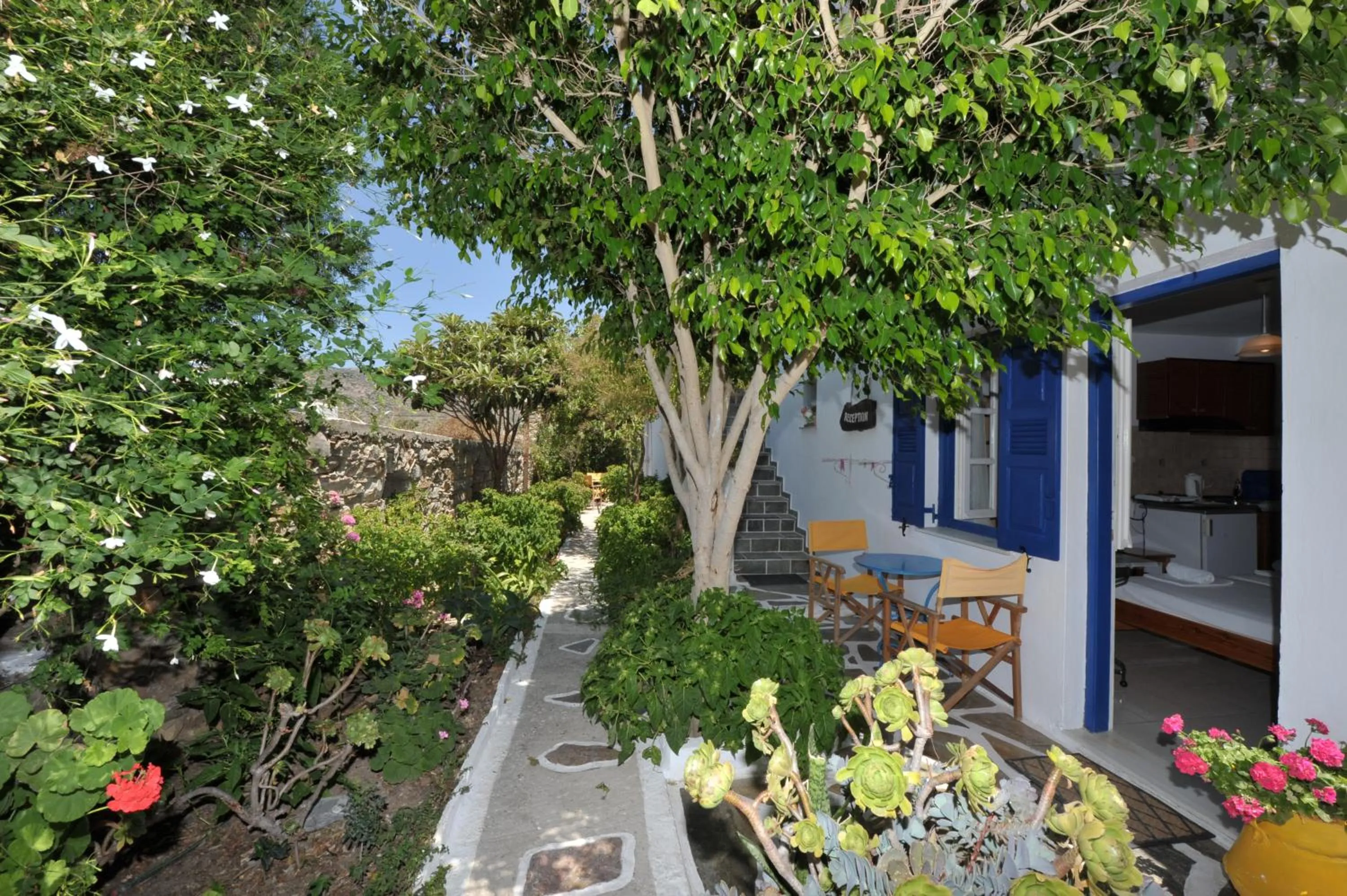Facade/entrance in Pension Sofia Amorgos-Katapola