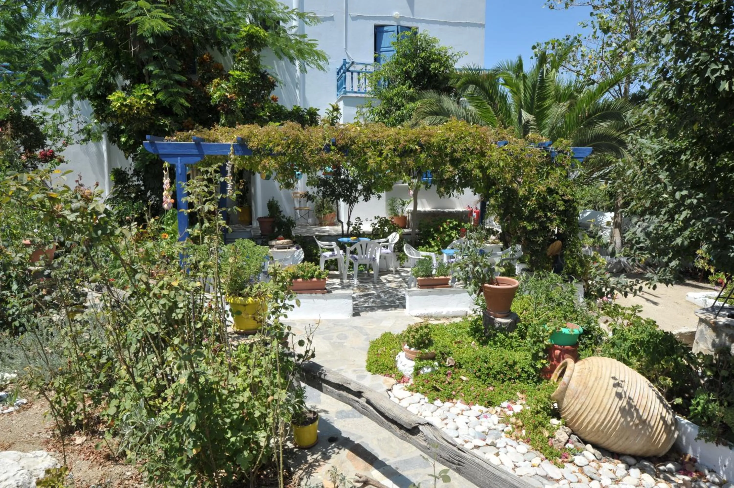 Facade/entrance in Pension Sofia Amorgos-Katapola