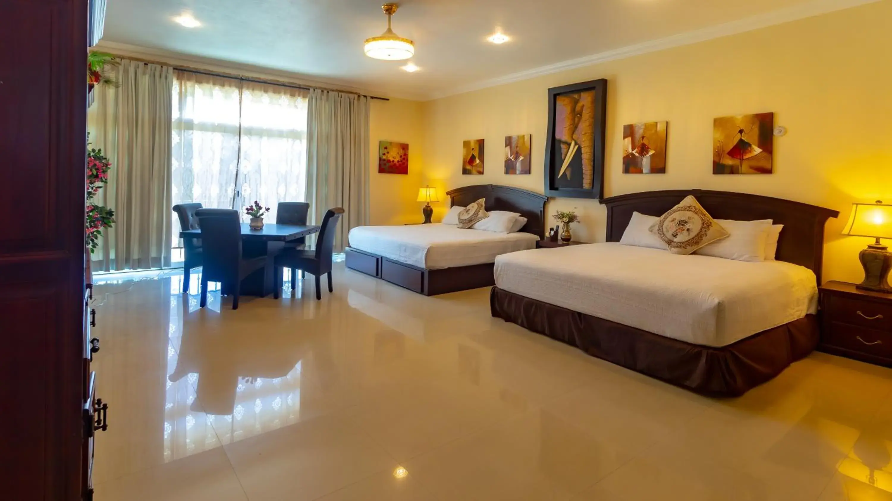 Double Room with Two Double Beds in Villa Segovia Cozumel Double Room with Two Double Beds in Villa Segovia Cozumel