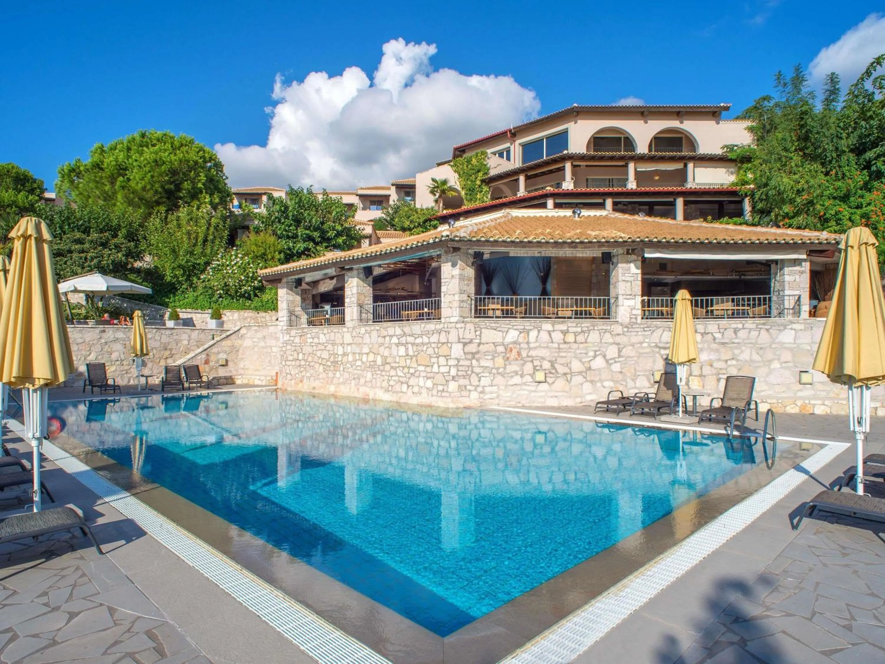 Pool view in Movenpick Resort Agios Nikolaos Sivota