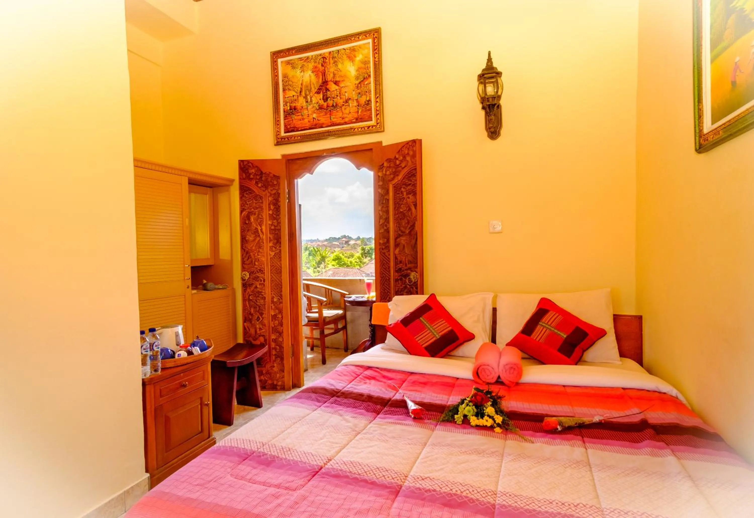 Bed in Bali Spring Cottages