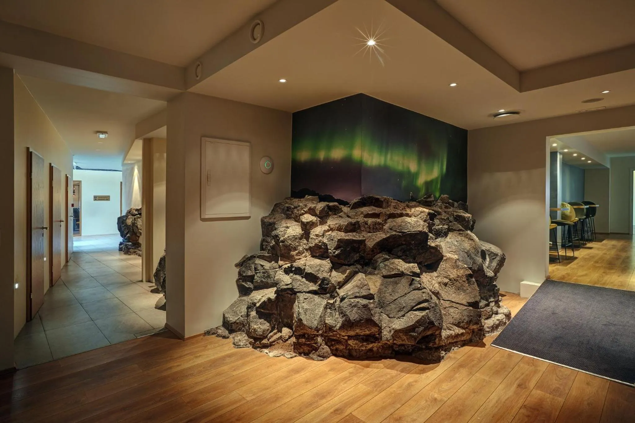 Decorative detail, Bed in Hotel Klettur