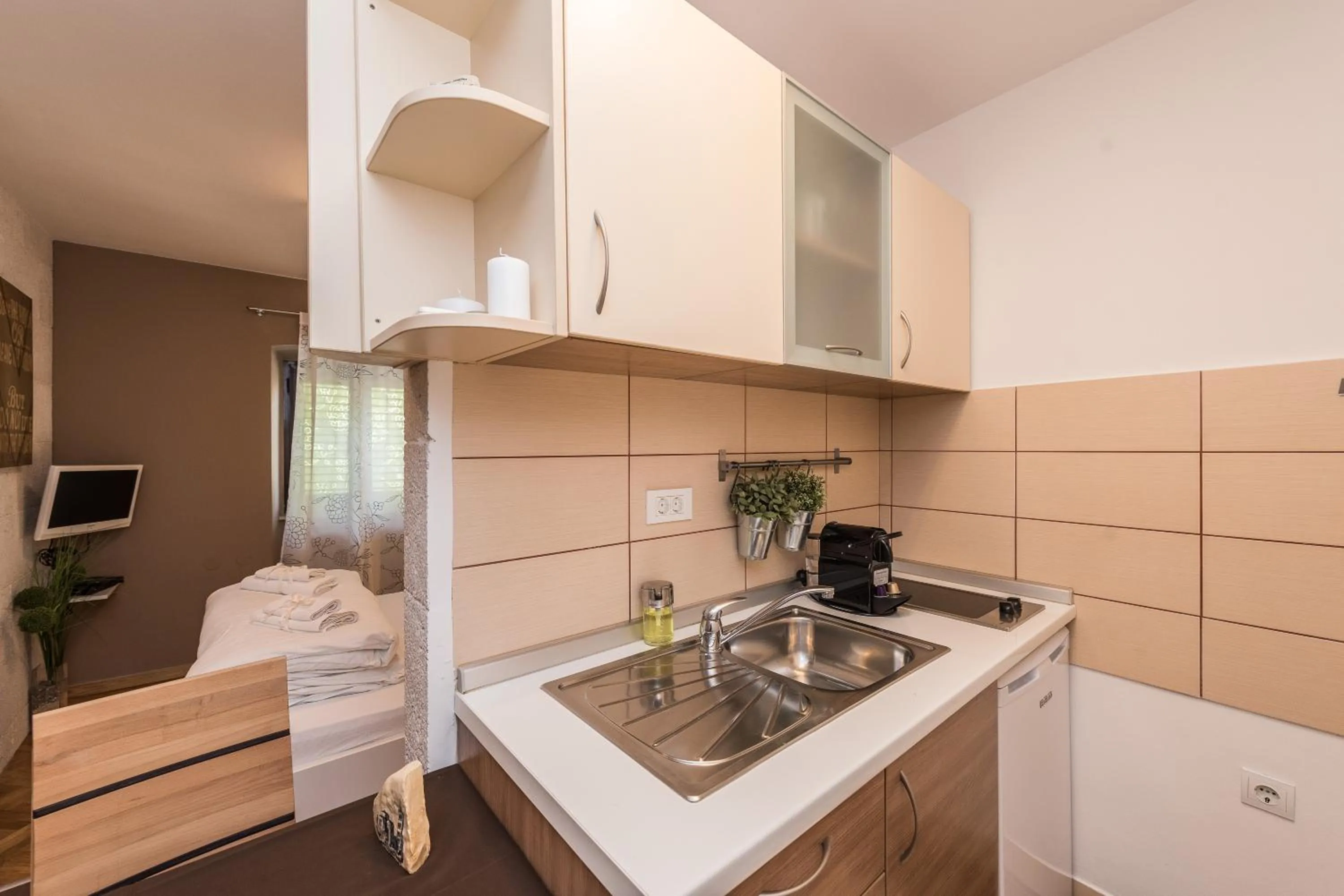 Coffee/tea facilities in Apartments Donat