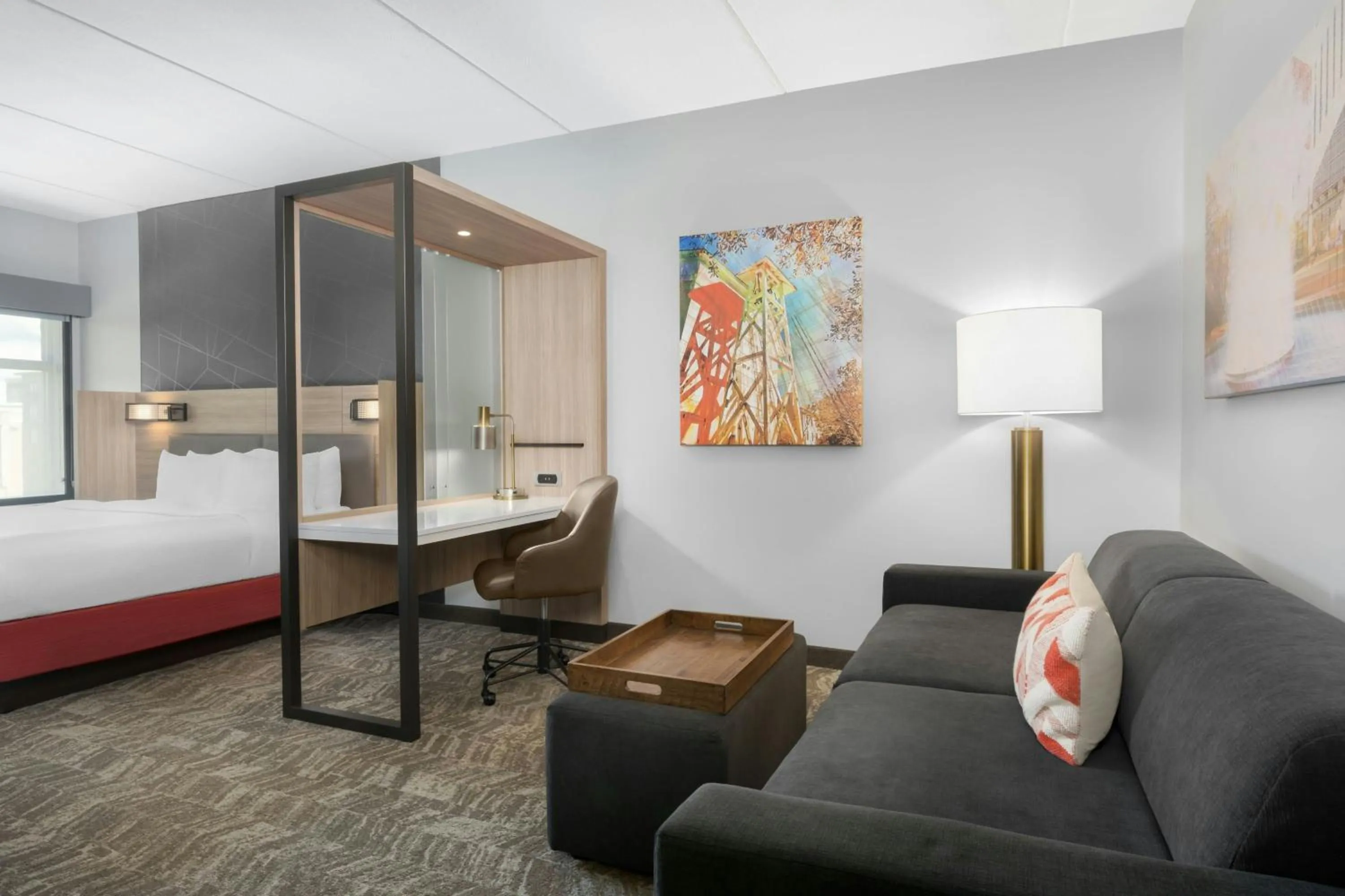 Living room, Bed in Springhill Suites By Marriott Athens Downtown/University Area