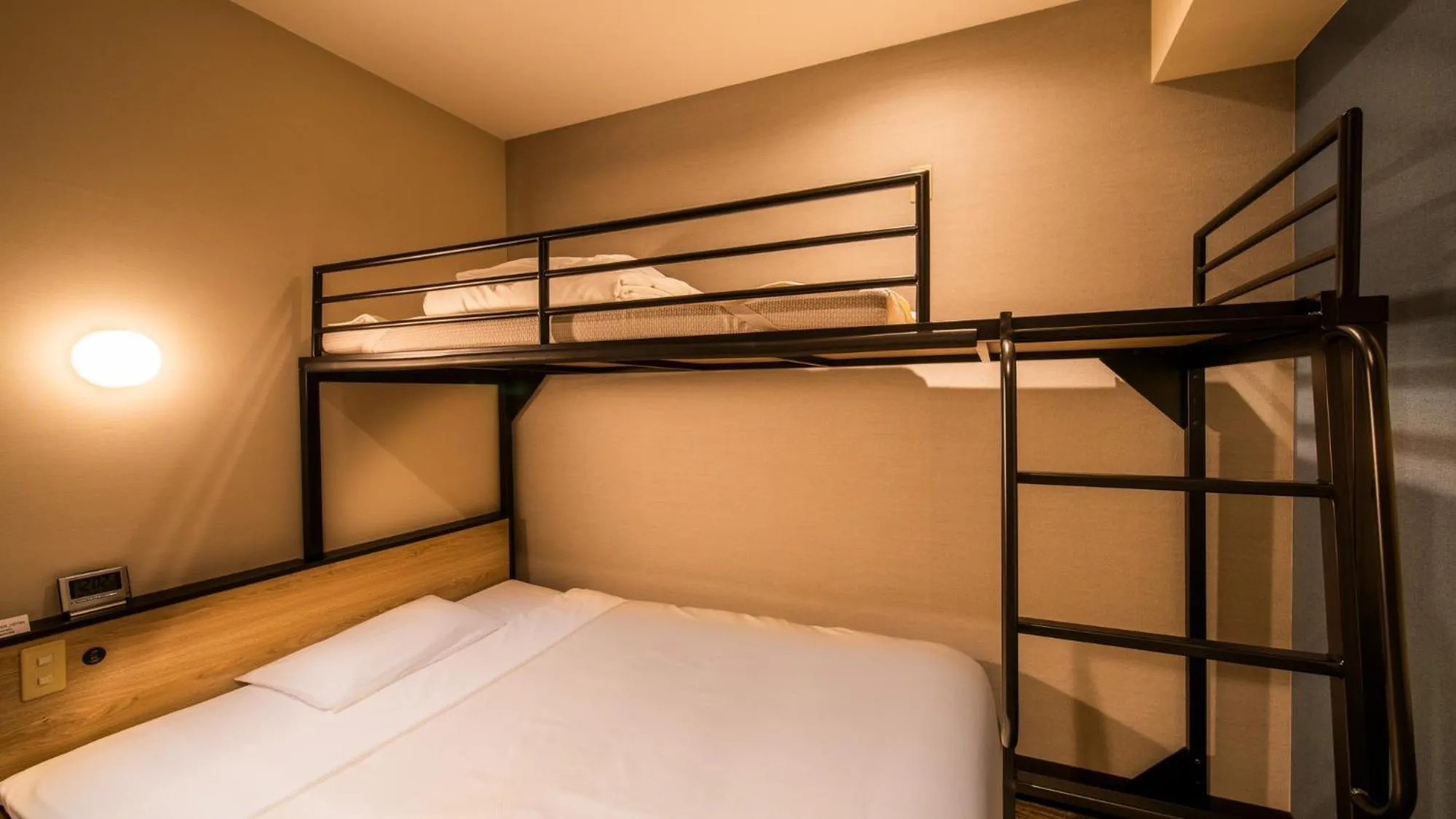 Bed in Super Hotel Naha Shintoshin