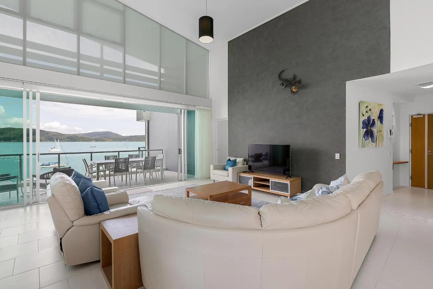 Living room in Peninsula Airlie Beach