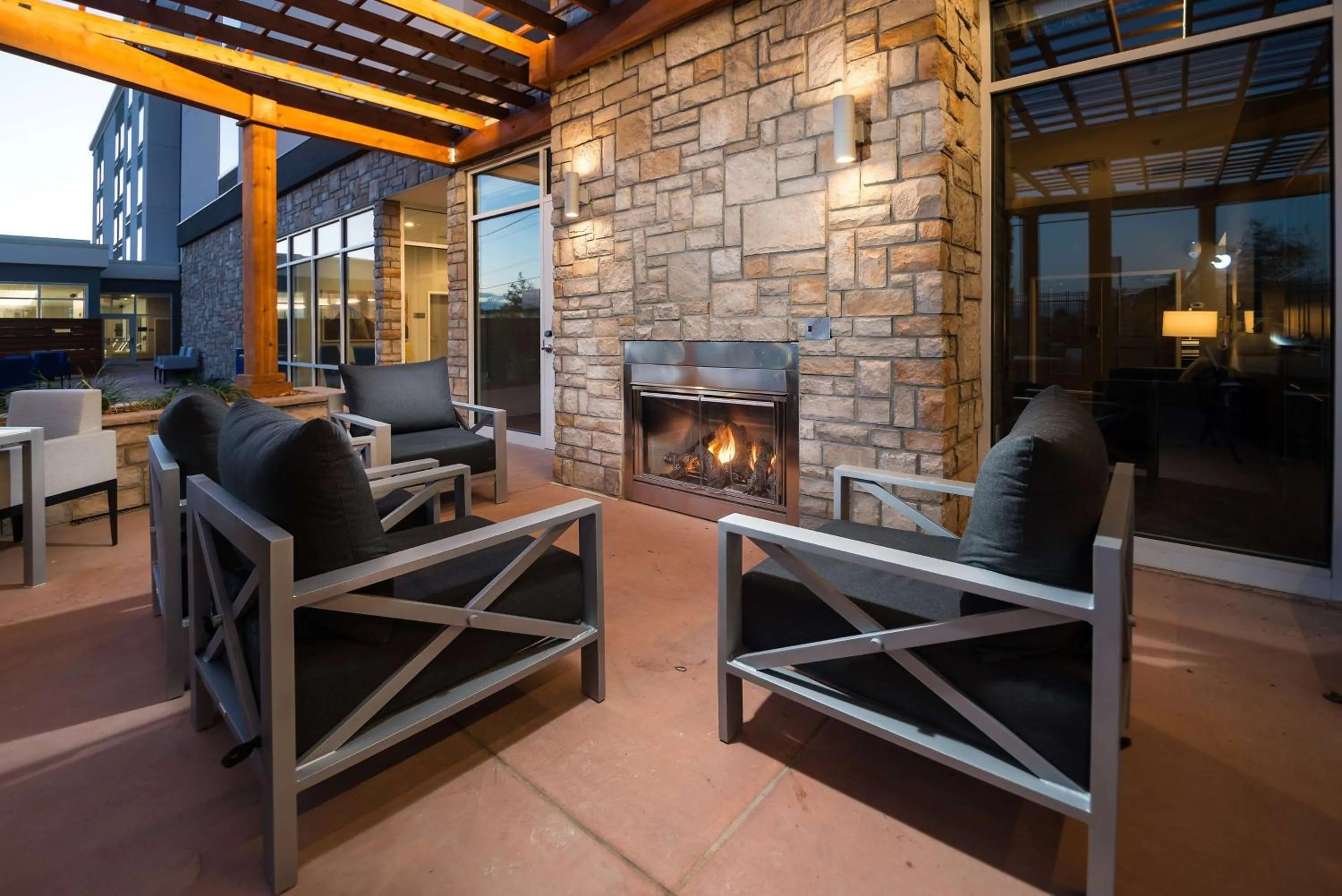 Patio in Homewood Suites By Hilton Tulsa Catoosa