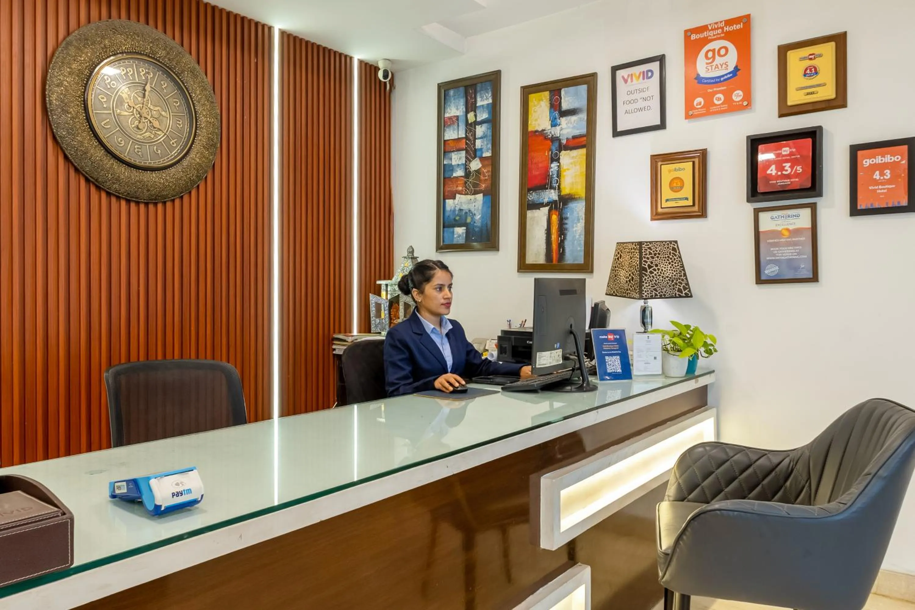 Lobby or reception in Vivid Boutique Hotel, Medanta, Gurugram