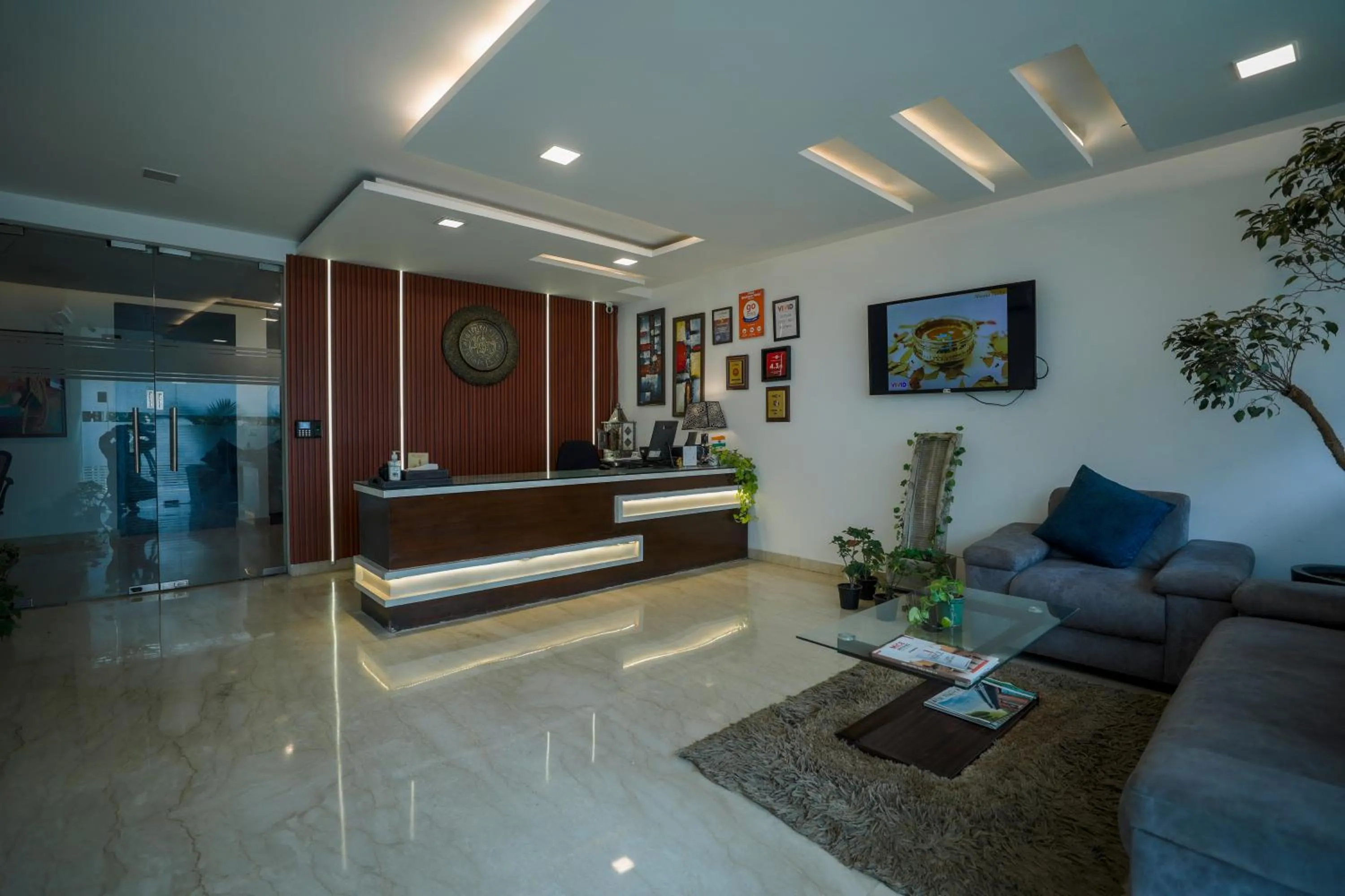 Lobby or reception in Vivid Boutique Hotel, Medanta, Gurugram