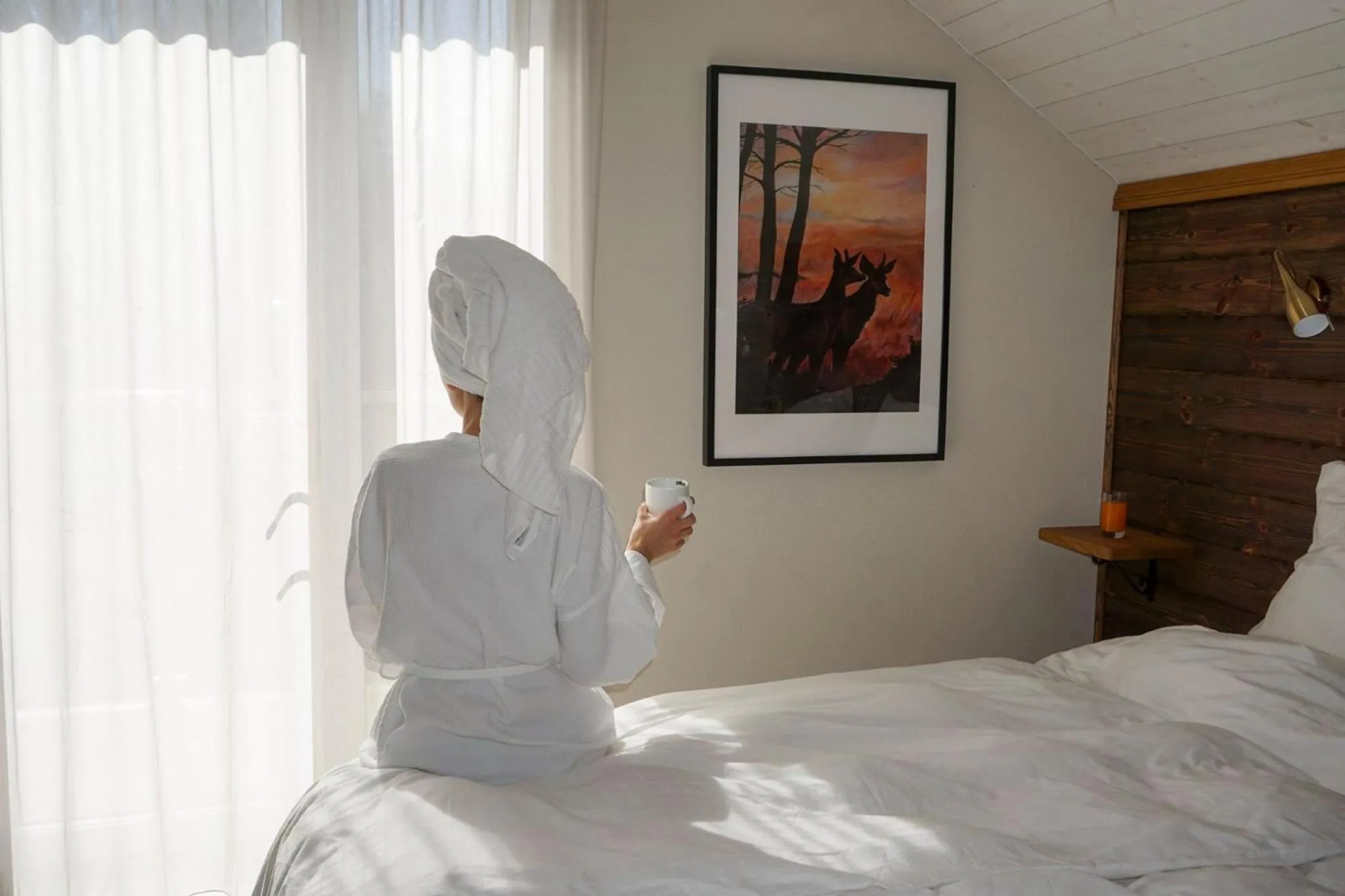 Balcony/Terrace, Bed in Lydinge Resort