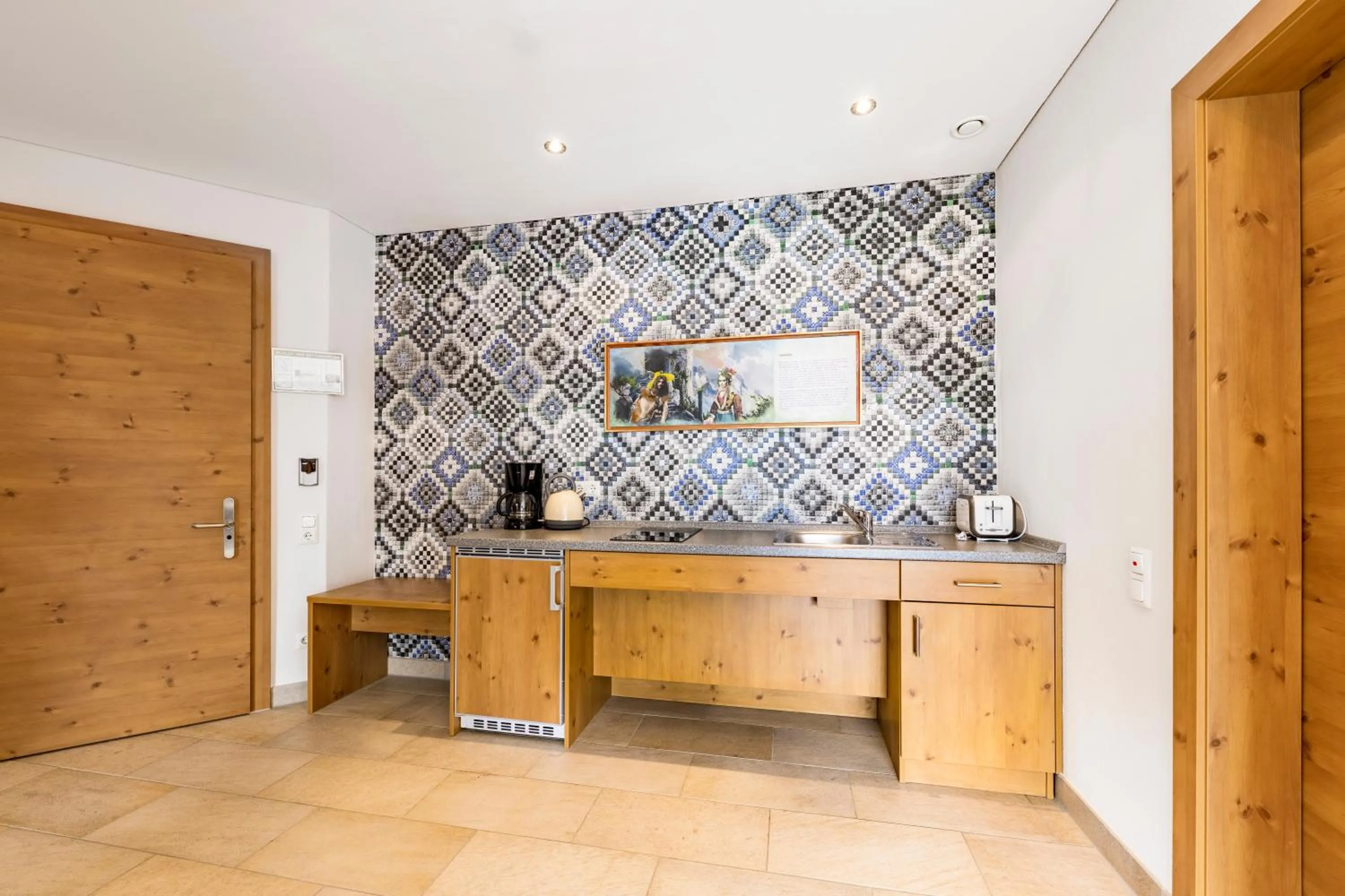 Kitchen or kitchenette in Allgäu-Hotel-Elbsee