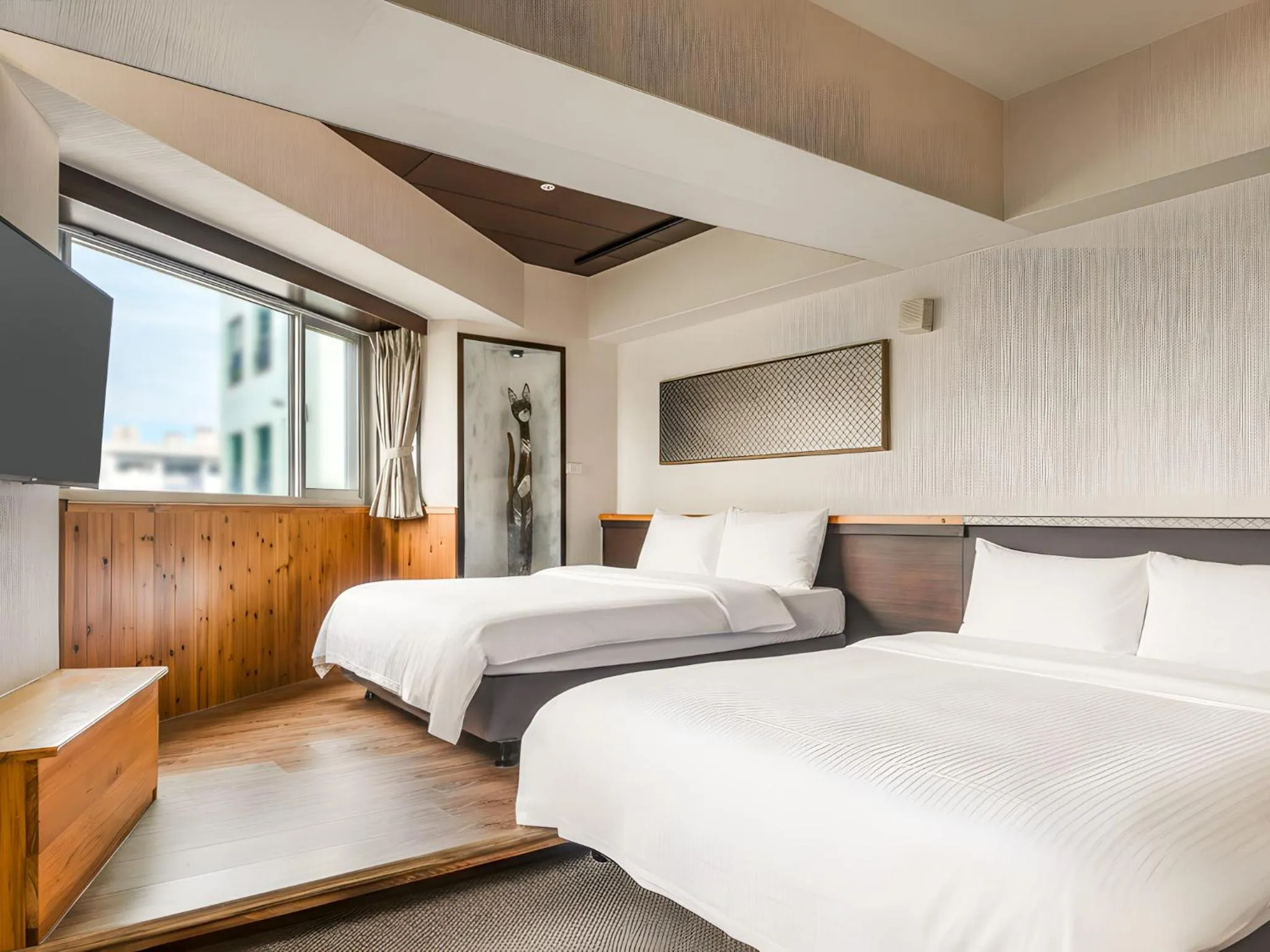 Photo of the whole room, Bed in CHECK inn Express Taichung Fengchia