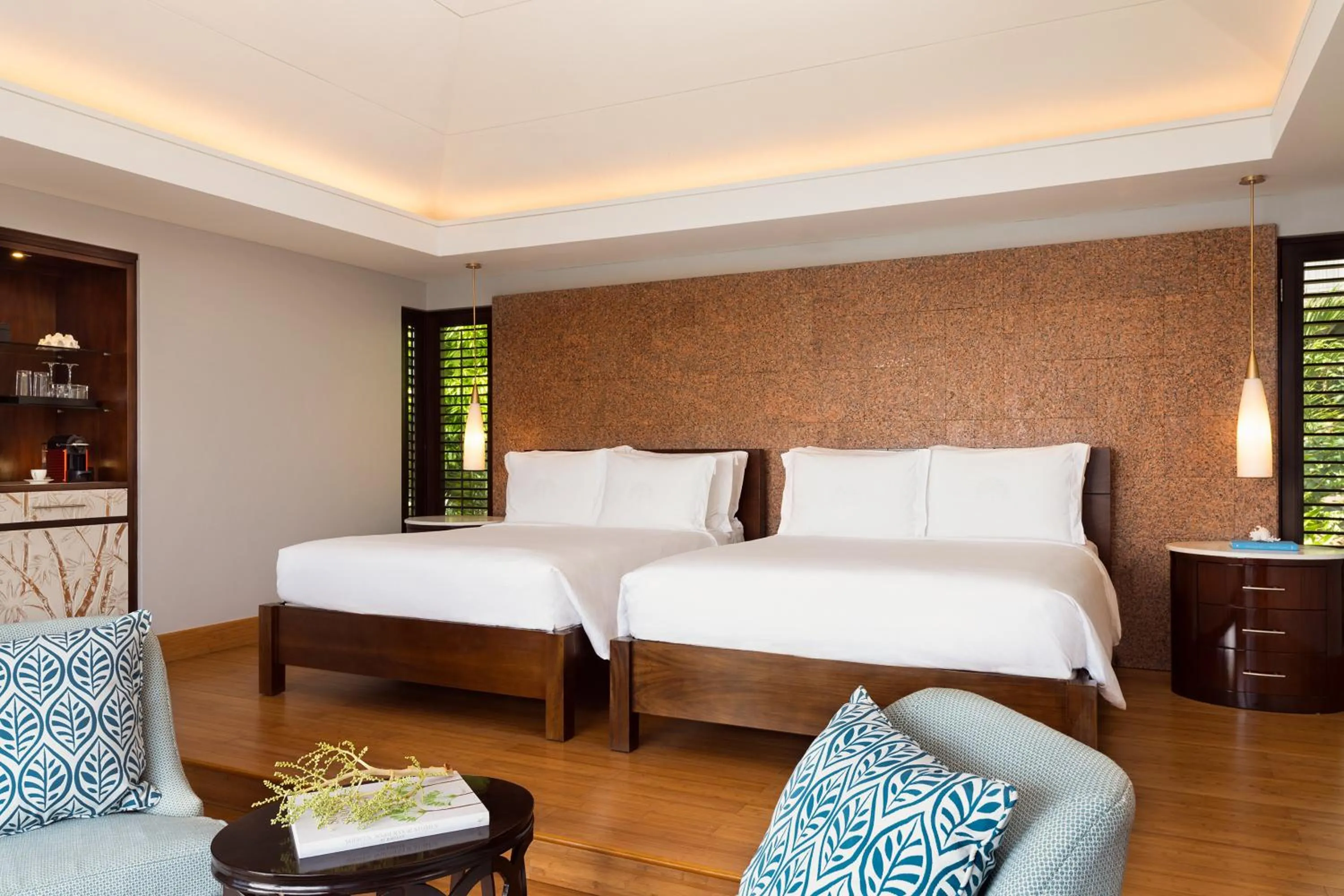 Bed in Raffles Seychelles