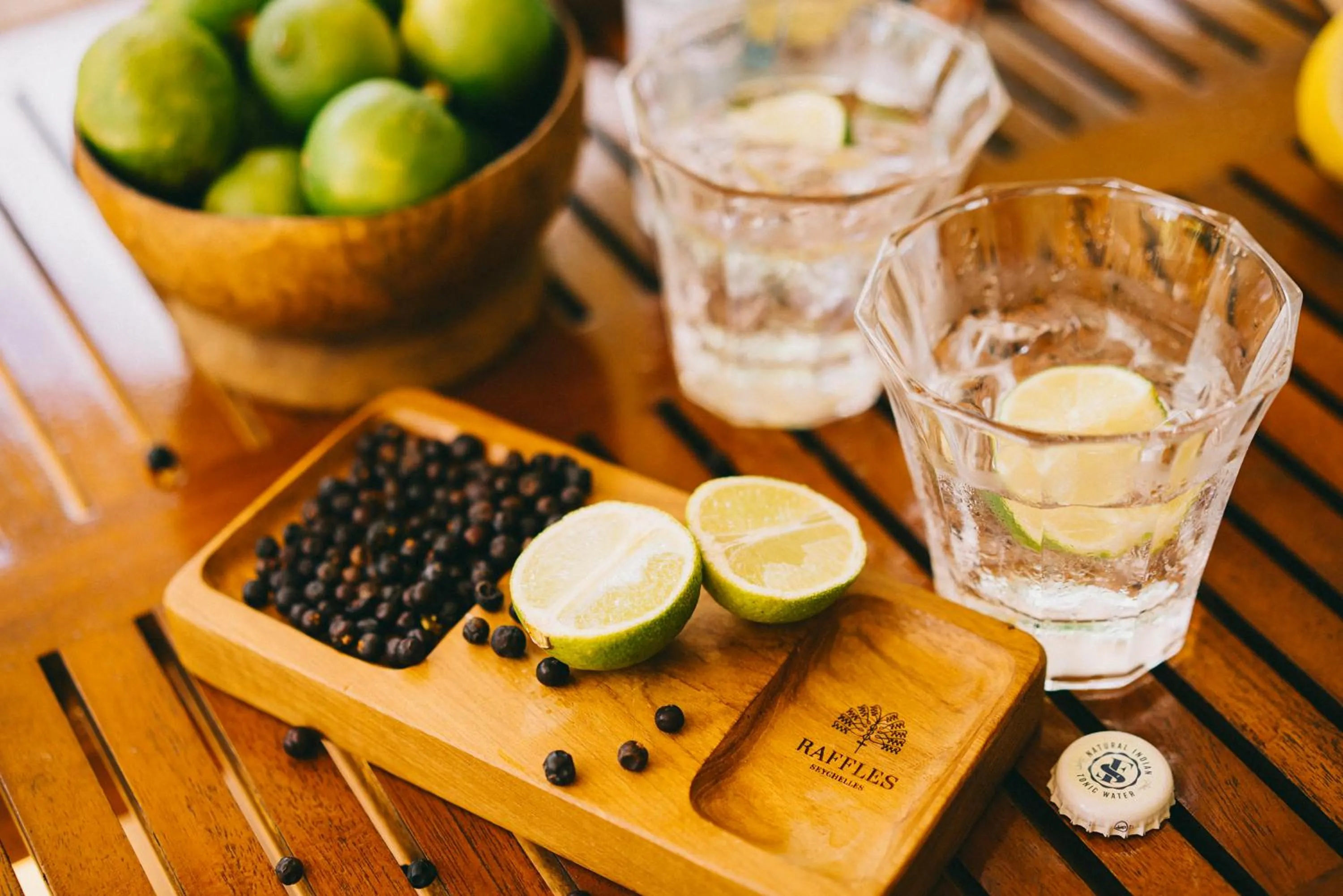 Drinks in Raffles Seychelles